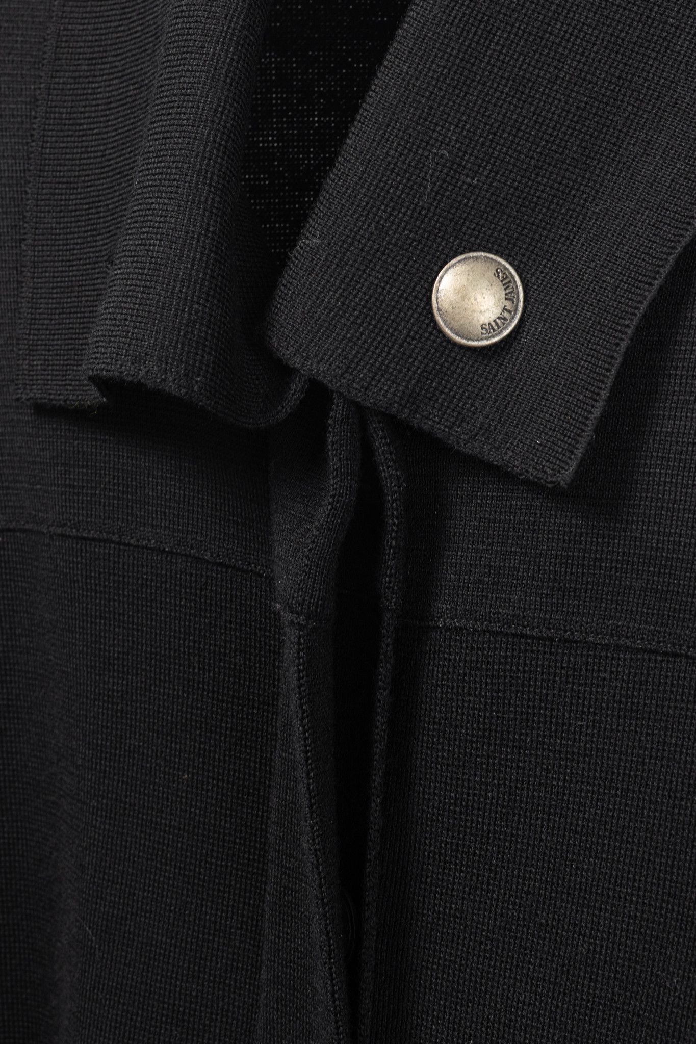 Saint James Saint James Black Wool Collared Cardigan Size L / US 10 / IT 46 - 9 Thumbnail