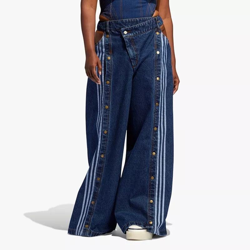 Adidas × If Six Was Nine Final Drop! adidas x Ivy Park Denim Wide-Leg Snap Pants Size US 36 / EU 52 - 3 Thumbnail