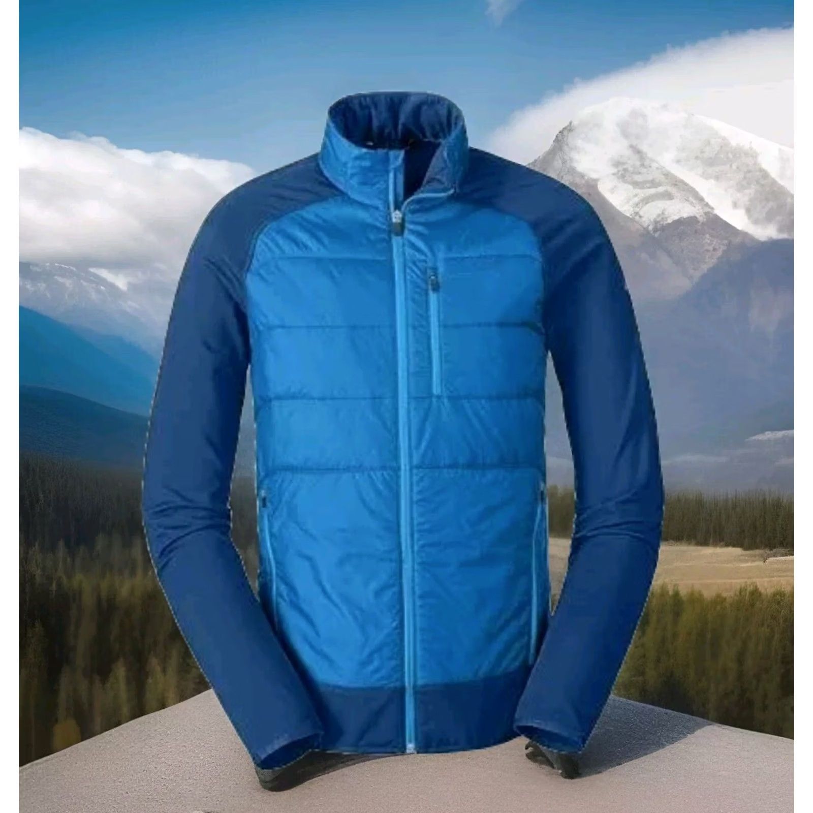 Eddie Bauer Eddie Bauer IgniteLite Hybrid Primaloft Jacket Hooded Blue Men Large Hiking Camp Size US L / EU 52-54 / 3 - 2 Thumbnail