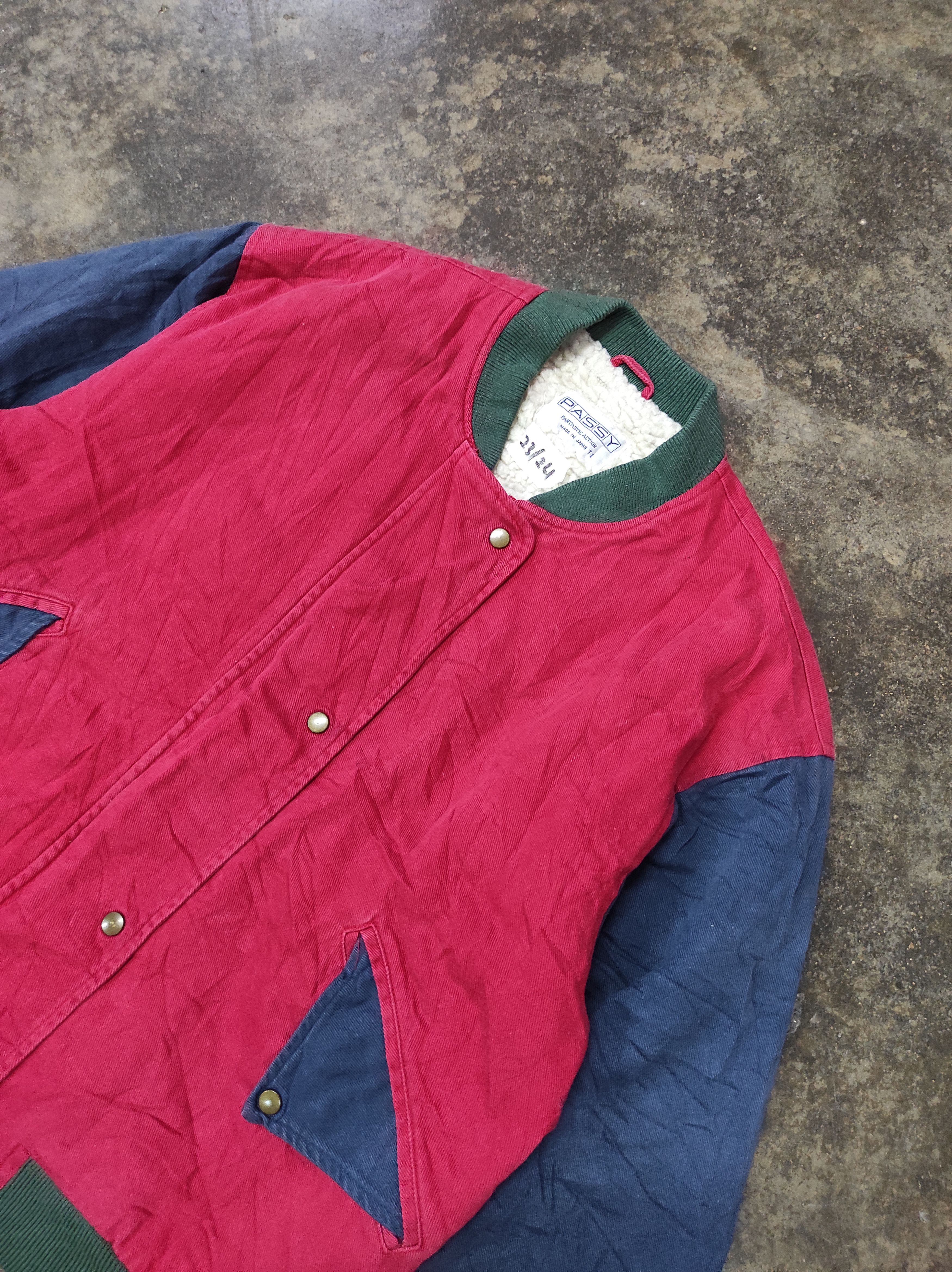 Japanese Brand × Vintage PASSY MULTICOLOUR VARSITY JACKET Size US M / EU 48-50 / 2 - 4 Thumbnail