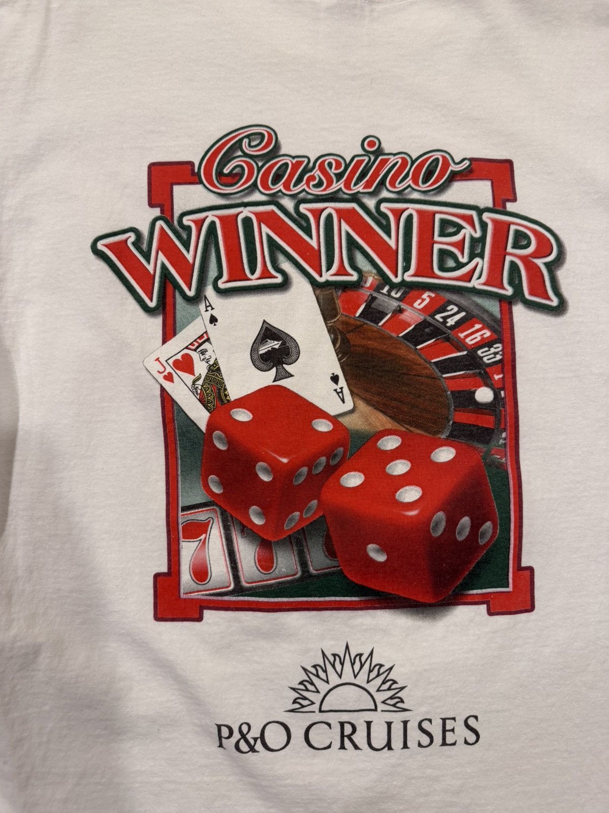 Vintage Vintage Player’s Club Casino Winner White T-Shirt Size US L / EU 52-54 / 3 - 9 Thumbnail