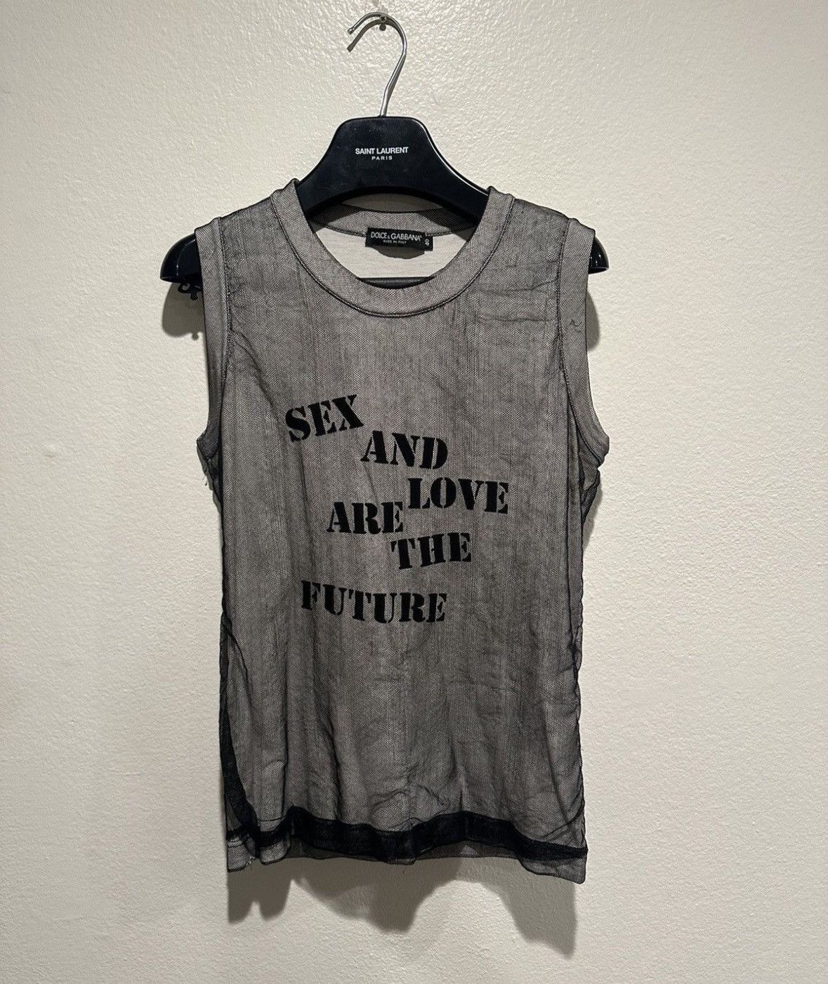 Dolce & Gabbana Dolce & gabbana sex and love are the future tank top Size S / US 4 / IT 40 - 2 Thumbnail