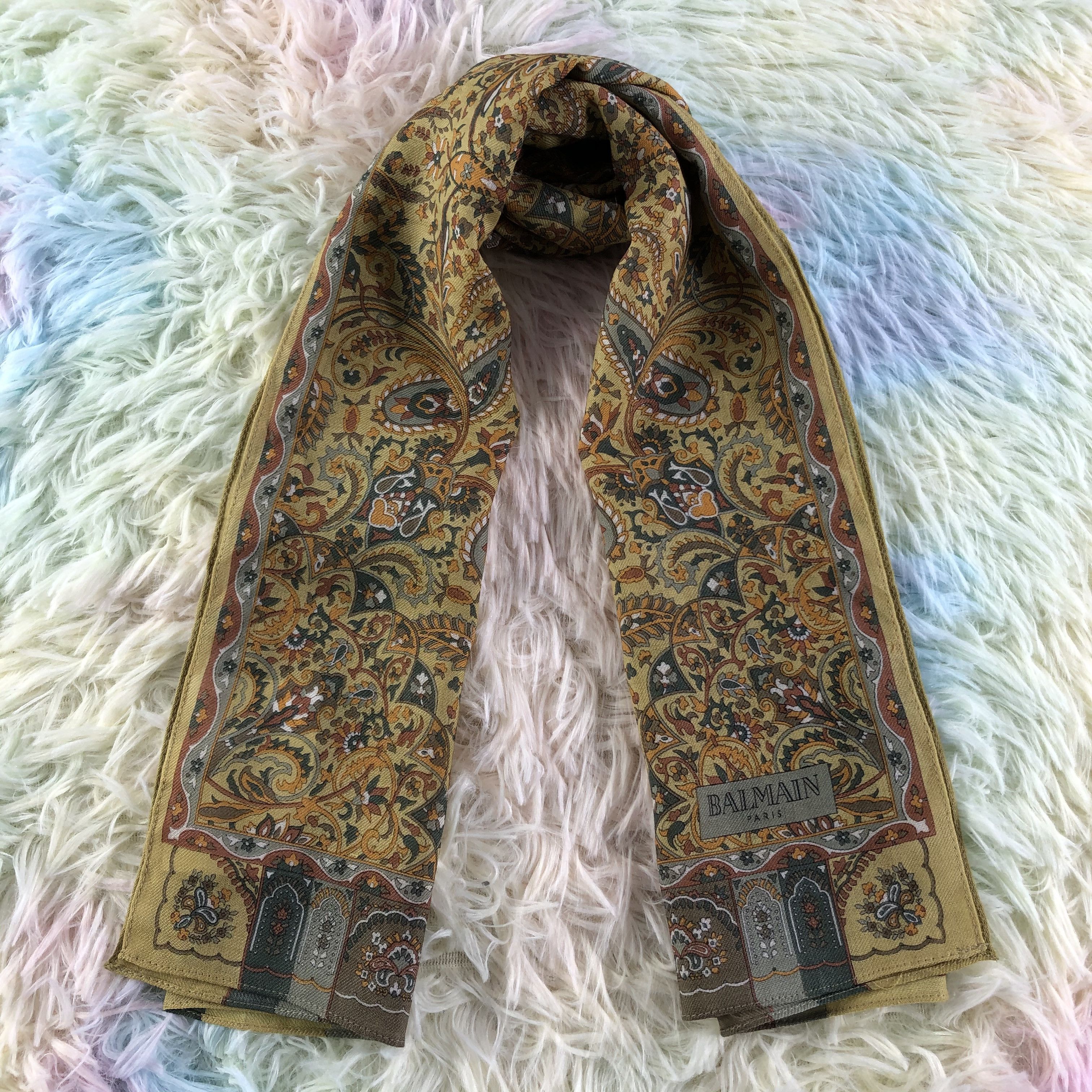 Vintage Balmain Scarf / Muffler / Neckwear - KM478 Size ONE SIZE - 1 Thumbnail