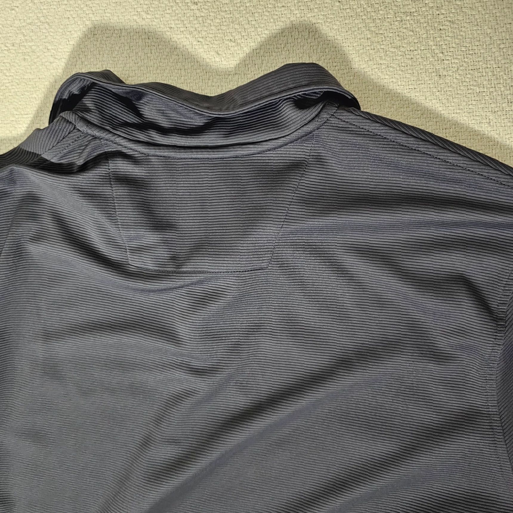 Perry Ellis Perry Ellis Polo Shirt Men 2XL Gray Embossed Stripe Stretch Golf Polo Shirt Short Sleeve Regular Modern Athletic Size US XXL / EU 58 / 5 - 8 Thumbnail