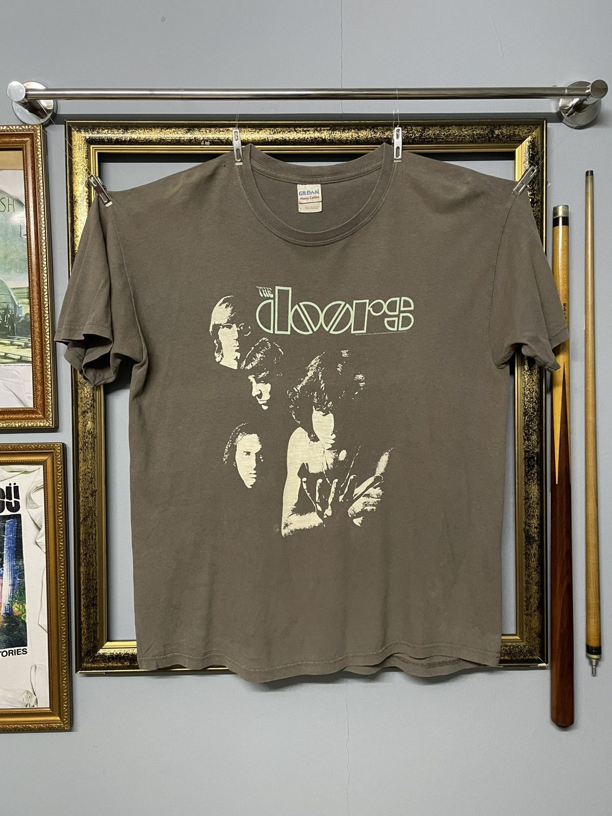 Band Tees Vintage Original The Doors Line Up Face Photo Tee Faded Band Size US L / EU 52-54 / 3 - 1 Thumbnail