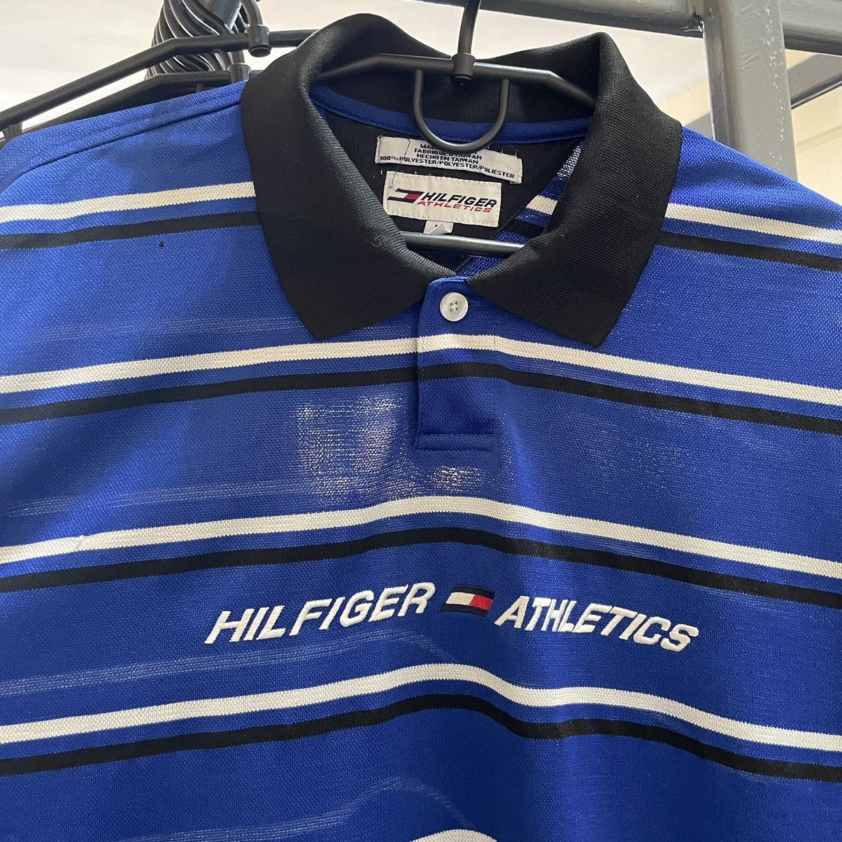 Tommy Hilfiger × Vintage VINTAGE TOMMY HILFIGER STRIPED LOGO RUGBY SHIRT POLO TEE Size US L / EU 52-54 / 3 - 2 Thumbnail