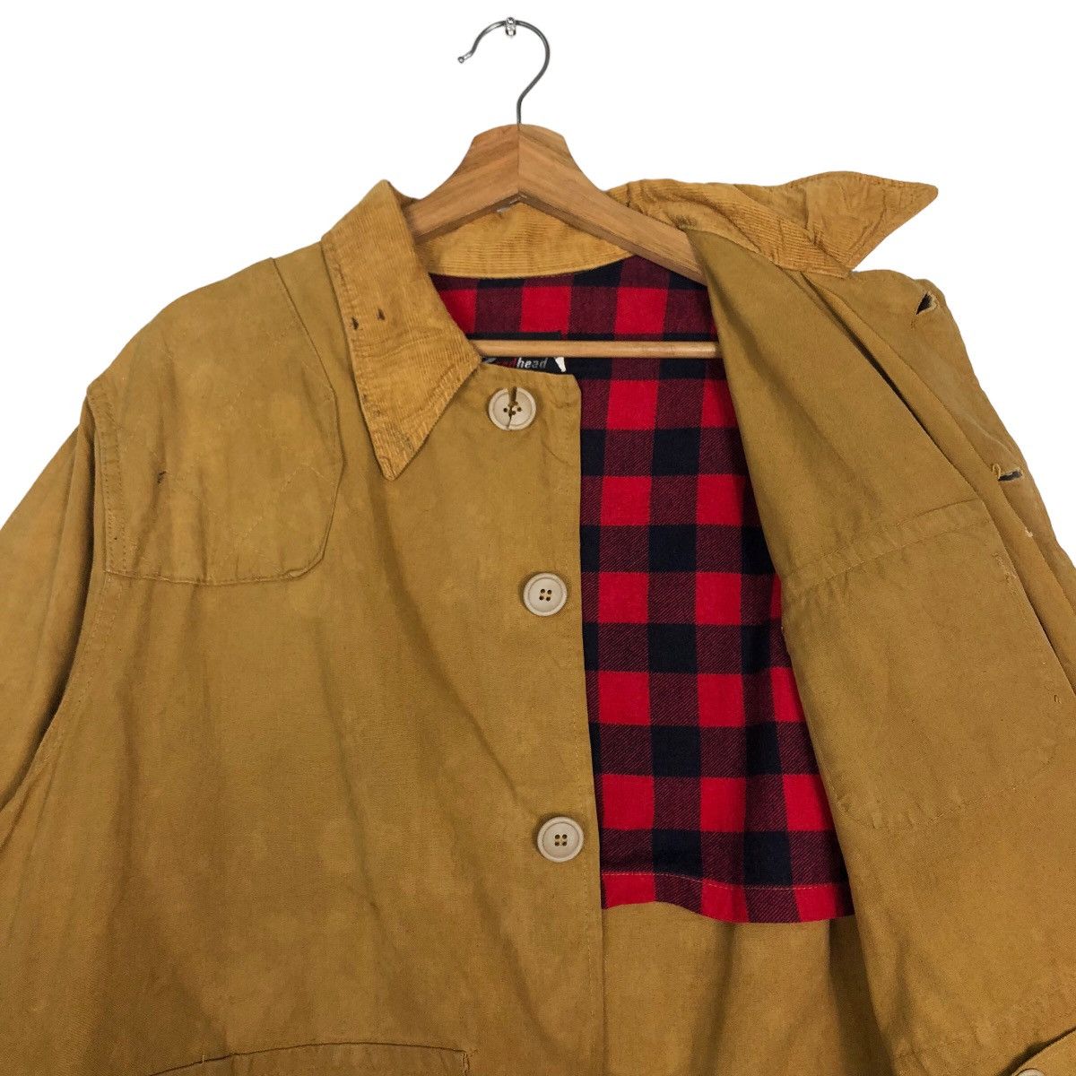 Japanese Brand 🔥Vtg Chore Duck Canvas Chore Jacket Redhead Punk Tartan Size US XL / EU 56 / 4 - 10 Thumbnail