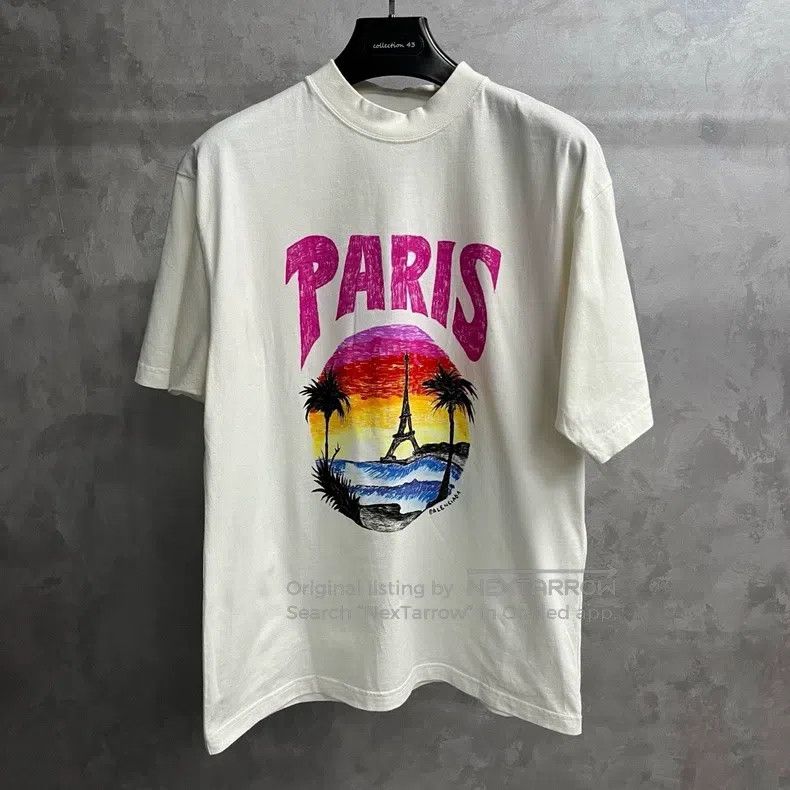Balenciaga Balenciaga Off-white hand-painted letter beach pattern pri Size US XS / EU 42 / 0 - 1 Thumbnail