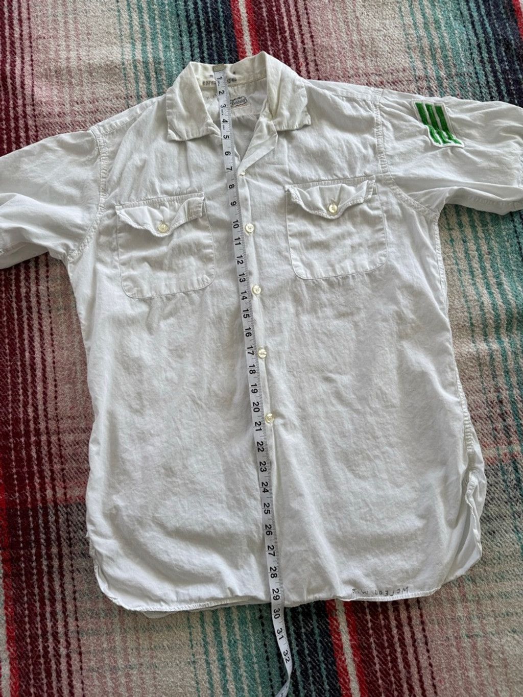 Baldwin Vintage Baldwin White Casual Button Down Officer Shirt with Size US M / EU 48-50 / 2 - 10 Thumbnail