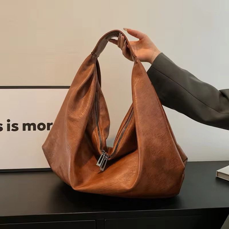 Leather Big Soft Pu Leather Hobo/Shoulder Bag Size ONE SIZE - 4 Thumbnail