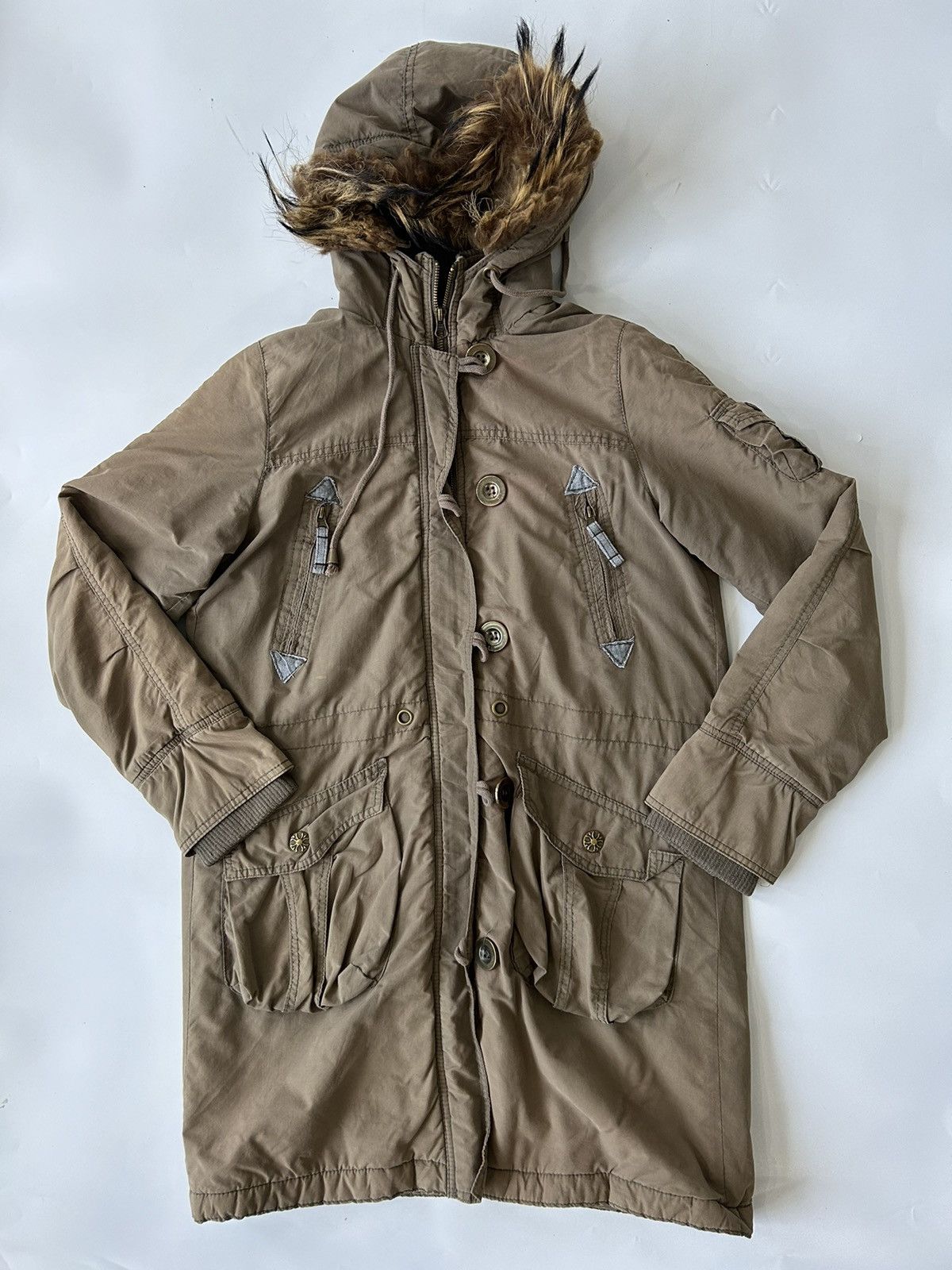 Japanese Brand US ARMY ORIGENAL MULTI POCKET FAUX FUR HOODIE PARKA JACKET Size M / US 6-8 / IT 42-44 - 1 Thumbnail