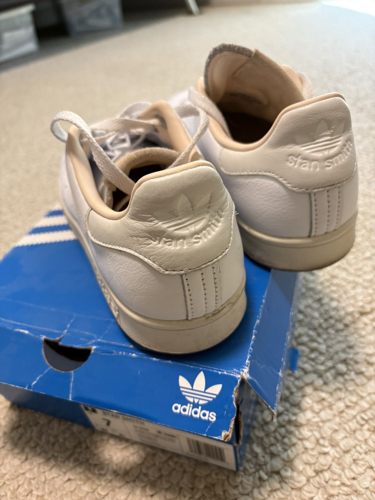 Adidas Adidas Stan Smith Cloud WhiteCloud WhiteCrystal Whit Size US 7 / EU 40 - 3 Thumbnail