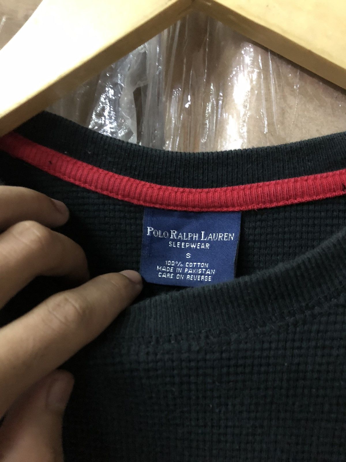 Polo Ralph Lauren × Vintage Polo Ralph Lauren Black Thermal Large Size US S / EU 44-46 / 1 - 3 Thumbnail