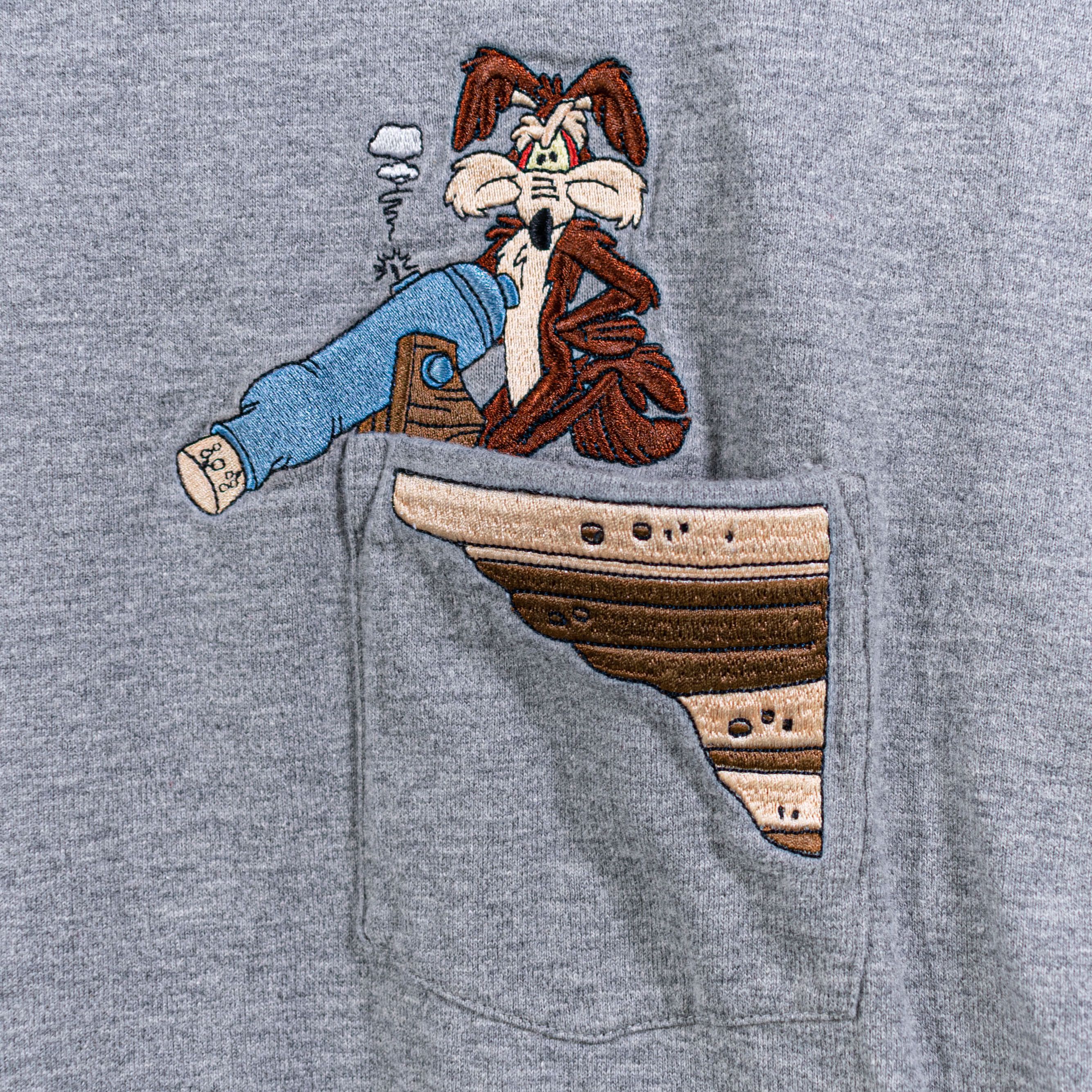Vintage × Warner Bros Looney Tunes Wile E Coyote RoadRunner Pocket T-Shirt VTG Size US M / EU 48-50 / 2 - 5 Thumbnail