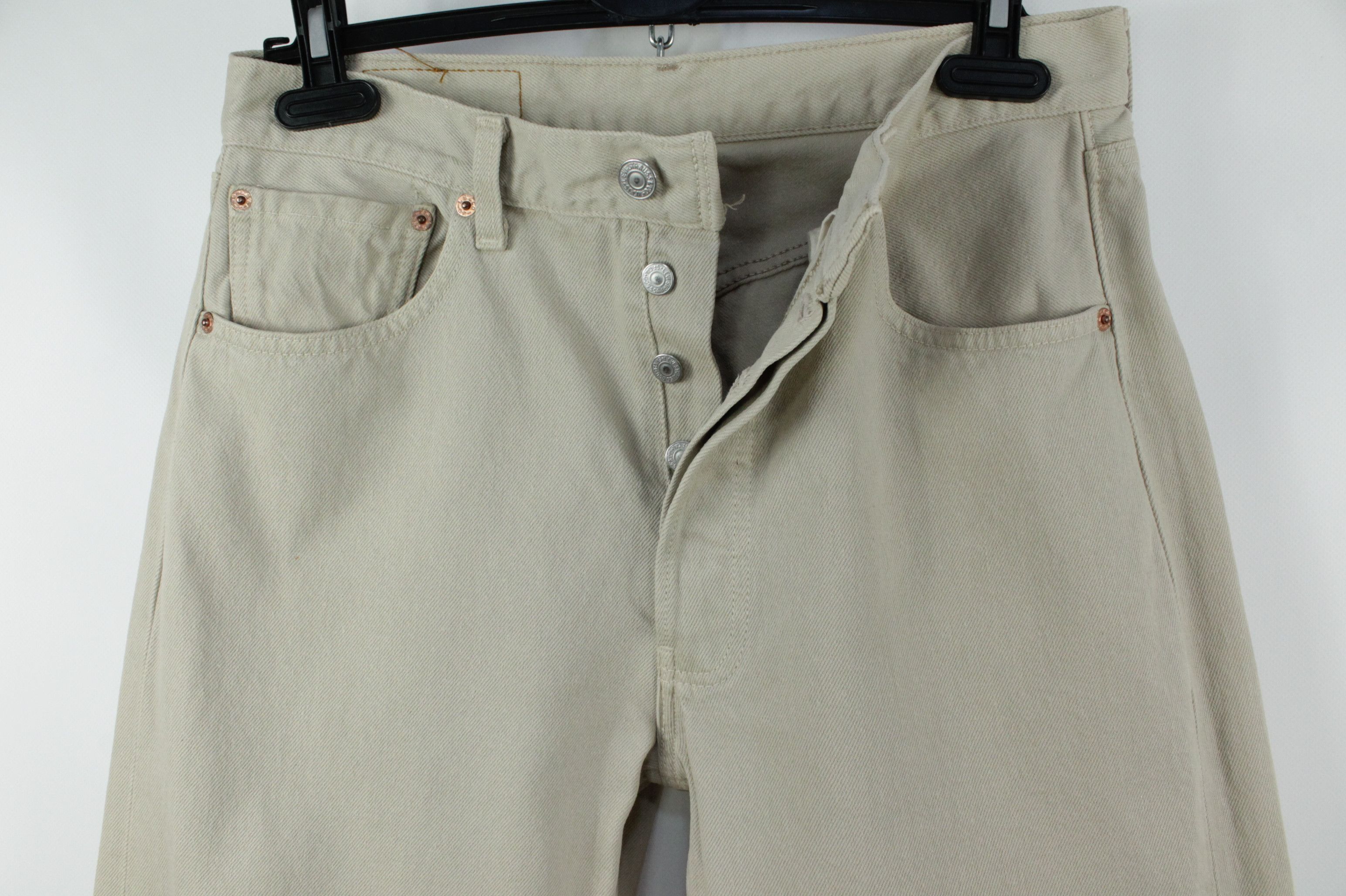 Levi's Vintage Levi's 501 Beige Denim Made In USA Men's Jeans Size US 33 - 4 Thumbnail