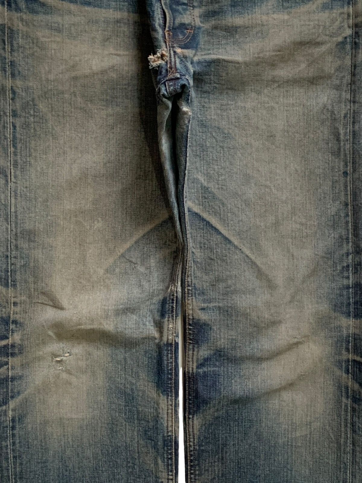 Hypebeast Vintage Paul Smith Red Ear Selvedge Mud Wash Rip Baggy Jeans Size US 31 - 6 Thumbnail