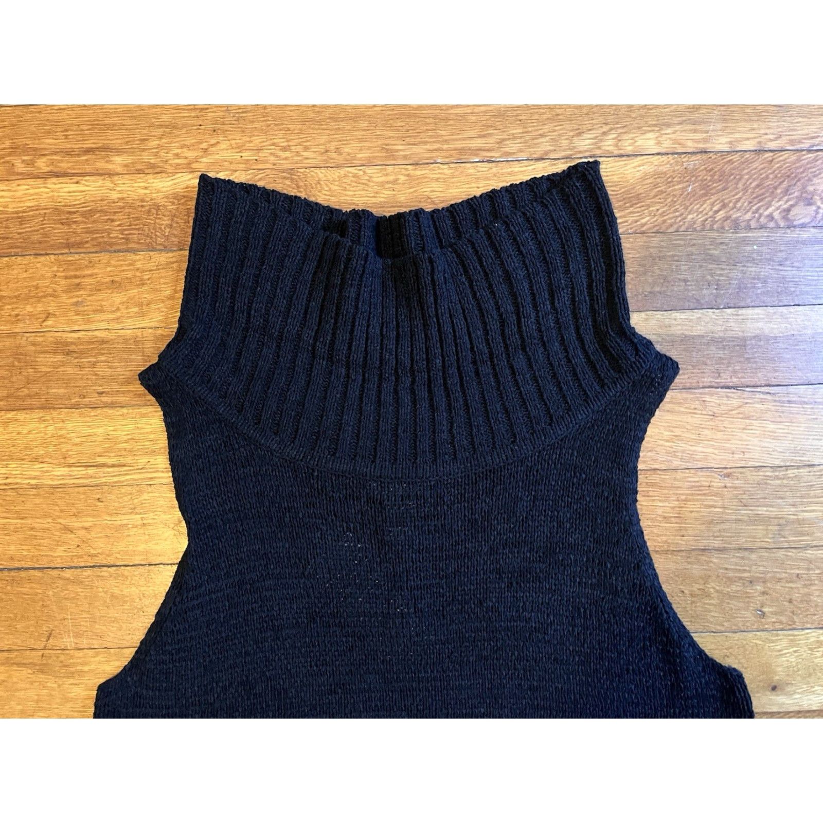Vintage VINTAGE Chico’s Design Turtleneck Vest Sweater Women’s XL Black Knit VEST Bohemian Retro GrL Mens Women? Size XL / US 12-14 / IT 48-50 - 4 Thumbnail