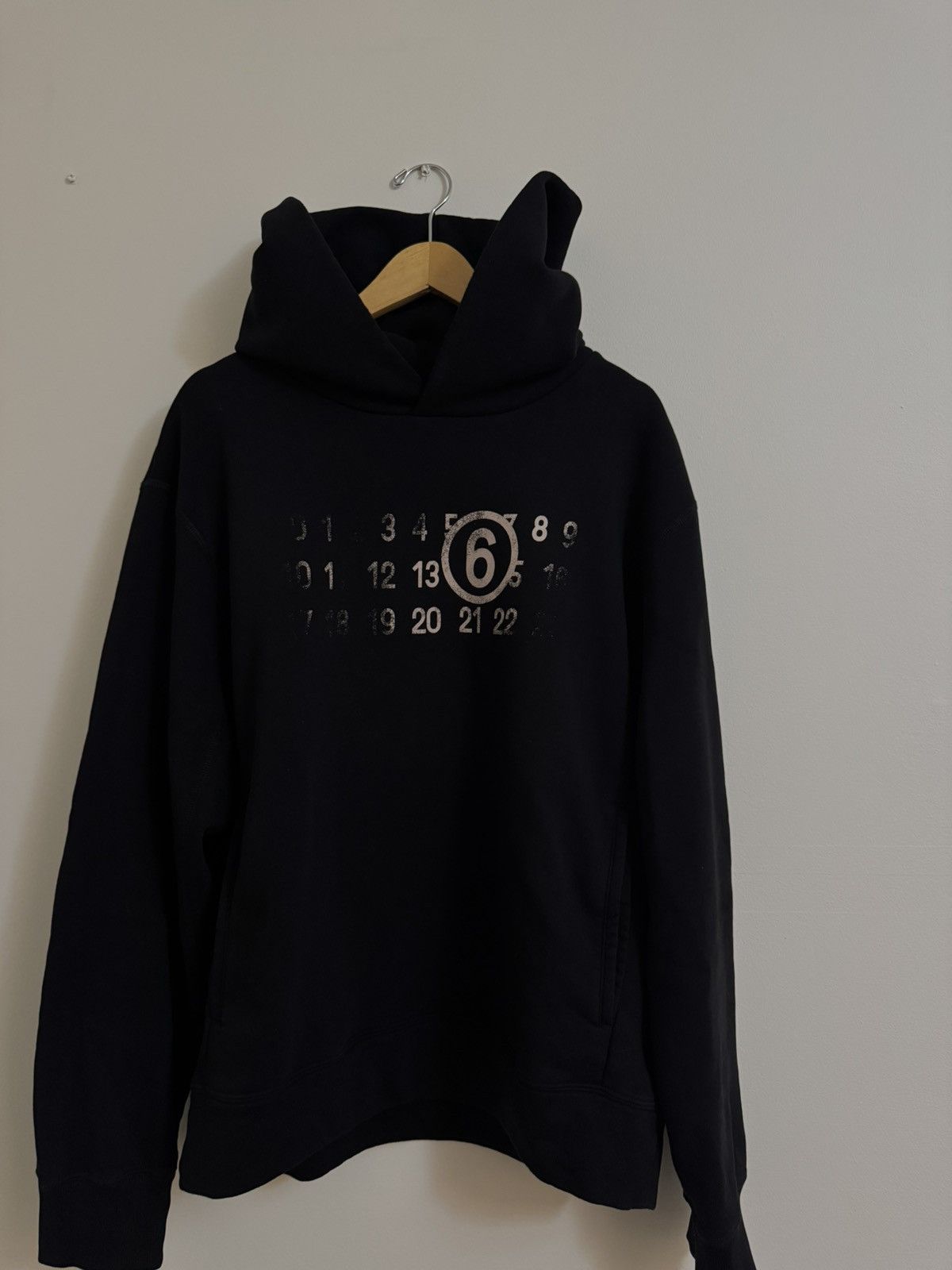 Maison Margiela Maison Margiela MM6 Black Number Hoodie Size US XL / EU 56 / 4 - 3 Thumbnail