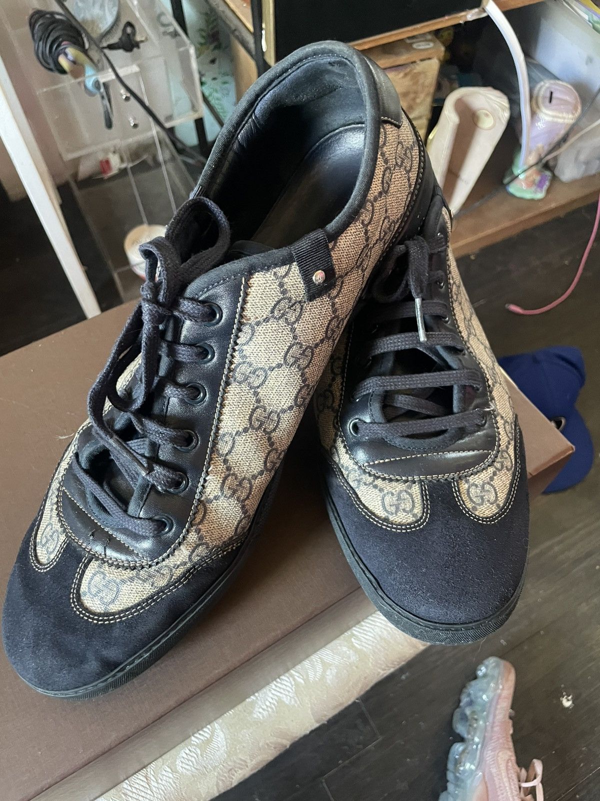 Gucci Gucci Lowtop Sneakers Size 12 with box and dust bag Size US 12 / EU 45 - 9 Thumbnail