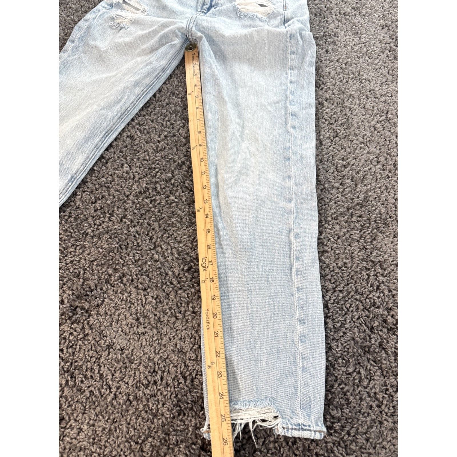 American Eagle Outfitters VINTAGE American Eagle Outfitters Boyfriend Jeans Size 00 Womens 90s Distressed Blue High Rise Jeans Size 24" / US 00 / IT 34 - 2 Thumbnail