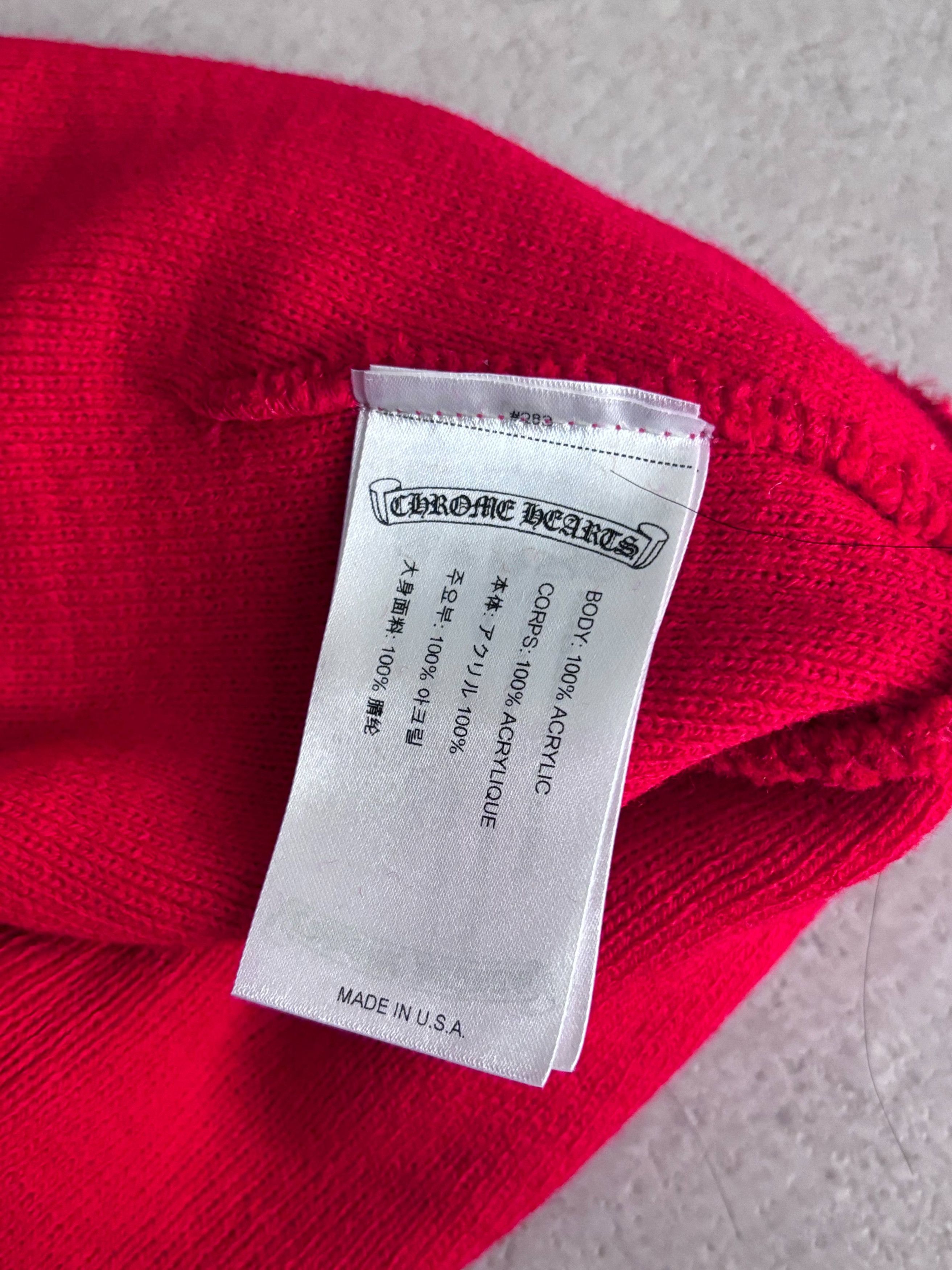Chrome Hearts CHROME HEARTS Cross Cemetery Red Beanie Size ONE SIZE - 5 Thumbnail