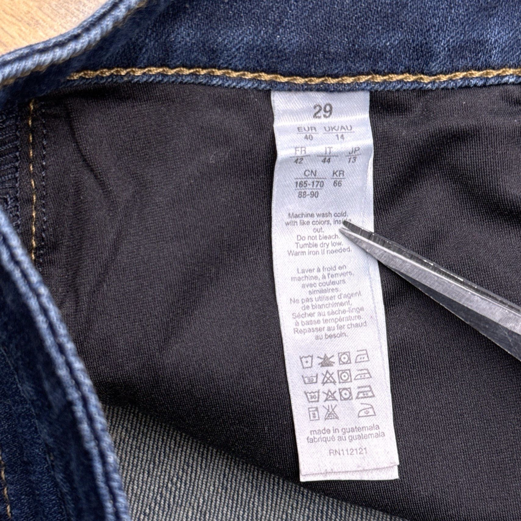 Spanx Spanx Jeans Womens 29 Slim Bootcut Mid Rise Stretch Denim Dark Blue 5-Pocket City 30.5 Inseam Size 29" - 5 Thumbnail