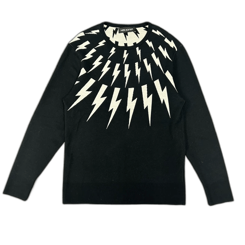 Balenciaga NELL BARRETT Lightning Knitted Sweater XL Size US XL / EU 56 / 4 - 1 Thumbnail