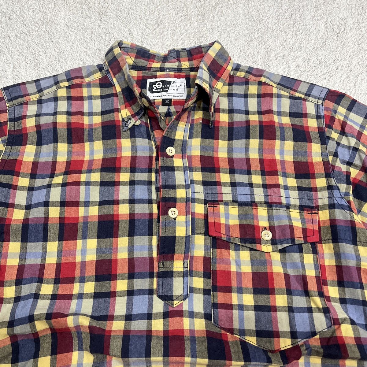 Engineered Garments Engineered Garments Nephentes Plaid Half button up shirt Size US S / EU 44-46 / 1 - 2 Thumbnail