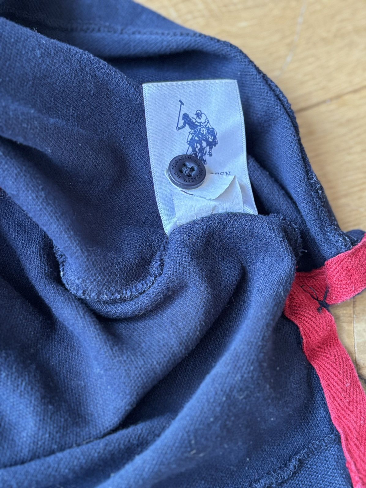 U.S. Polo Assn. × Vintage Navy/Red/White Polo Assn. Club written polo Size US M / EU 48-50 / 2 - 6 Thumbnail