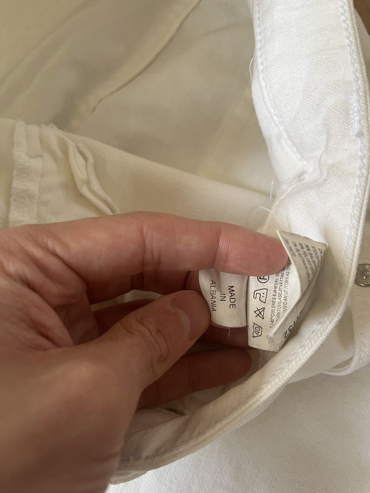 Acne Studios × Vintage Vintage Acne Studios White Denim Jeans Size 27/32 Y2K USA Size 32" / US 10 / IT 46 - 7 Thumbnail