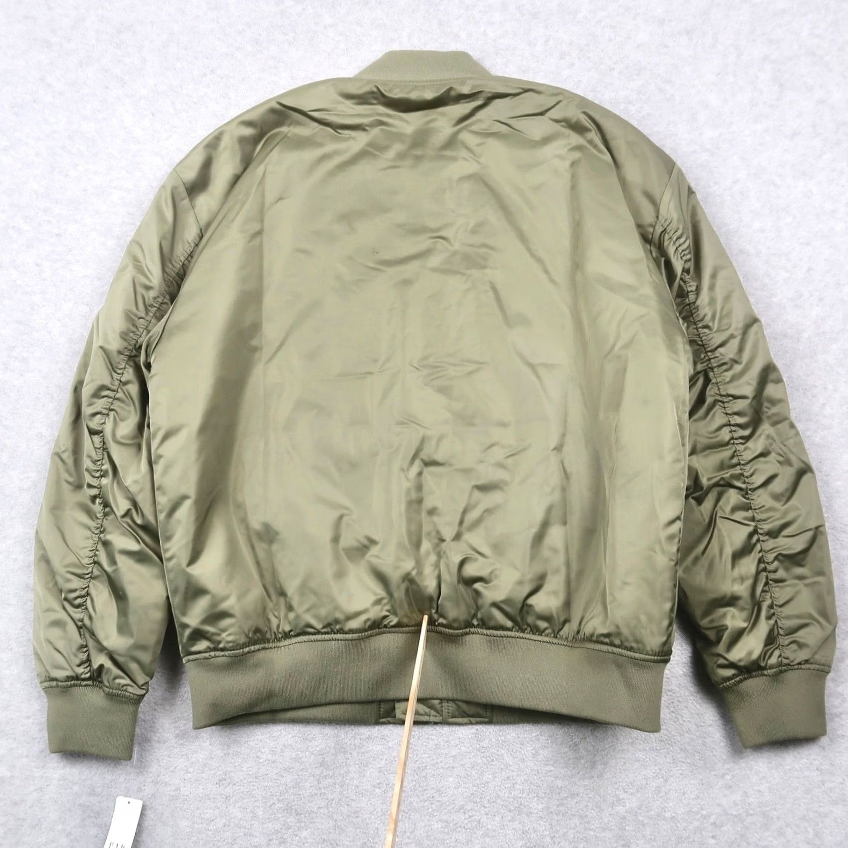 Gap Gap Mens Nylon Bomber Jacket MA-1 Green Full Zip Flight Jacket M Medium Size US M / EU 48-50 / 2 - 2 Thumbnail