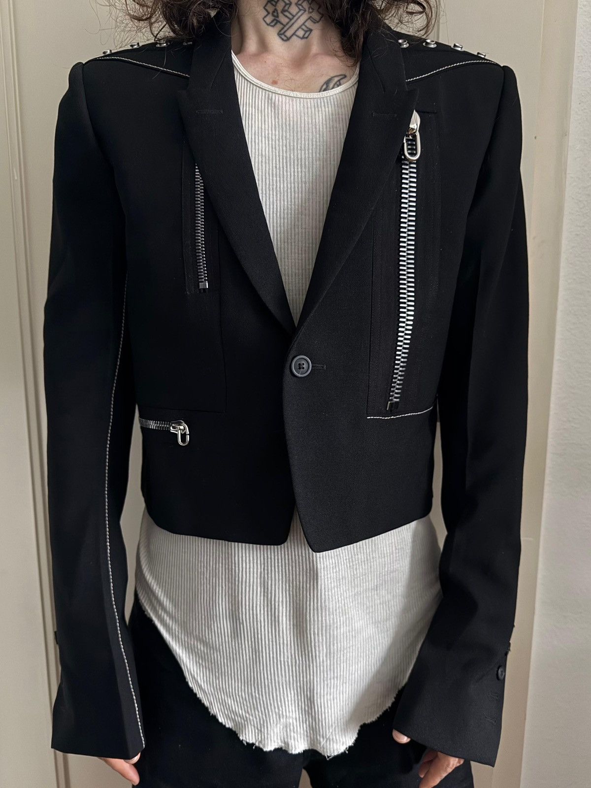 Rick Owens FW25 Alice studded blazer Size 46R - 1 Thumbnail