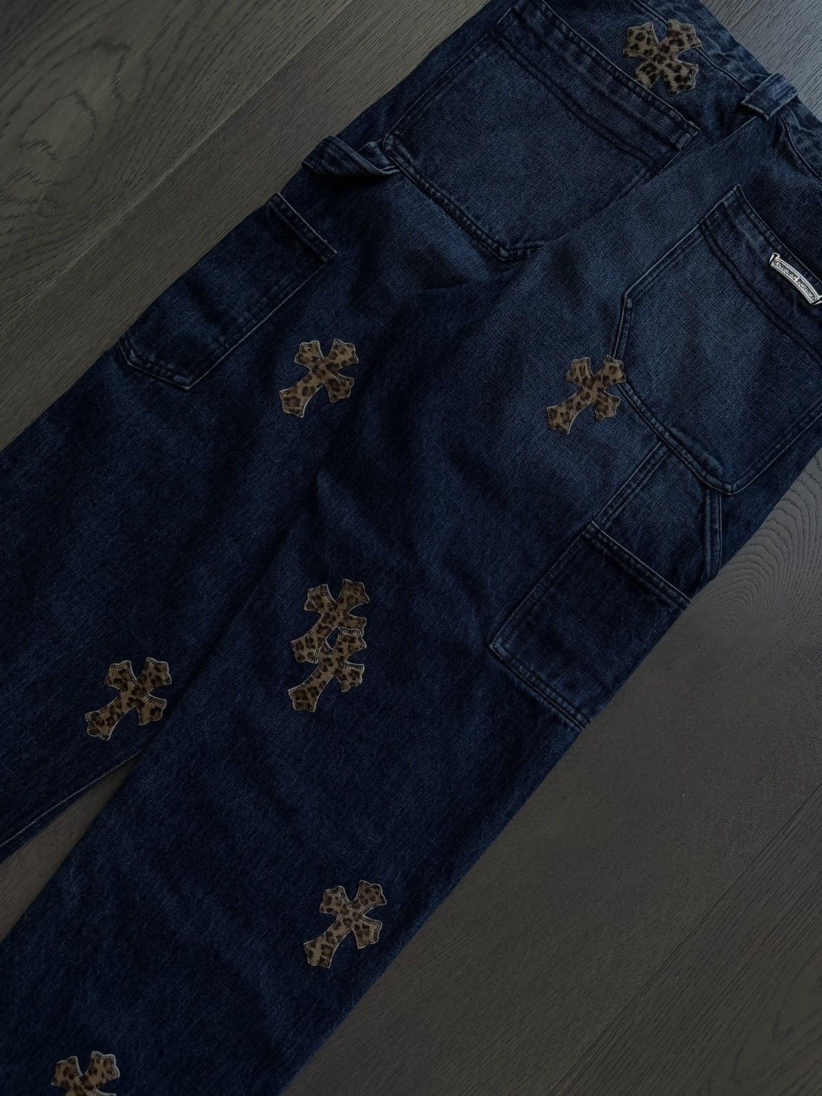 Chrome Hearts Chrome Hearts Turbo Diesel Cheetah Cross Patch Blue Jeans Size US 32 / EU 48 - 9 Thumbnail