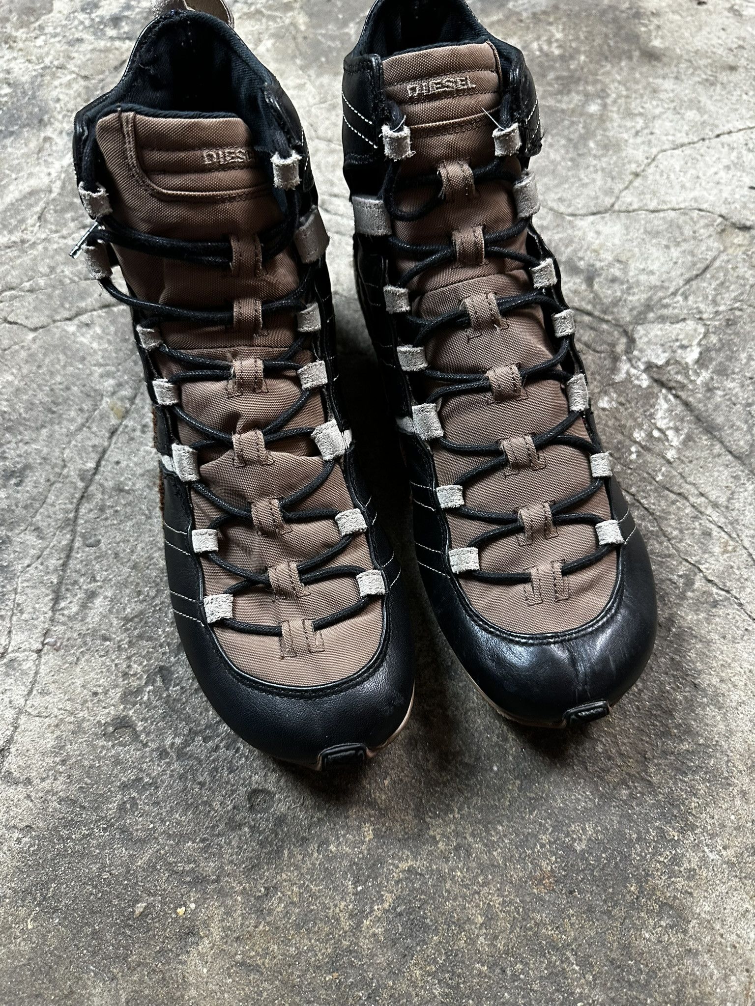 Diesel Vintage Diesel Boxing Hi-Top Y2k Sneakers 2000s Size US 7.5 / IT 37.5 - 4 Thumbnail