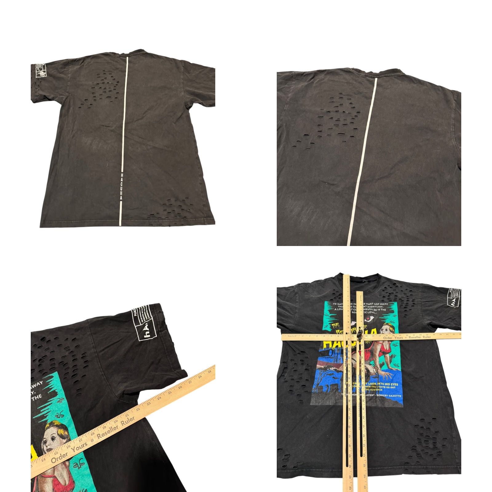Haculla Haculla "The Return of Haculla" Distressed Graphic T-Shirt Black Men’s M RARE / Streetwear / Cotton / Short Sleeve / Double Sided / Men's T-Shirt Size US M / EU 48-50 / 2 - 8 Thumbnail