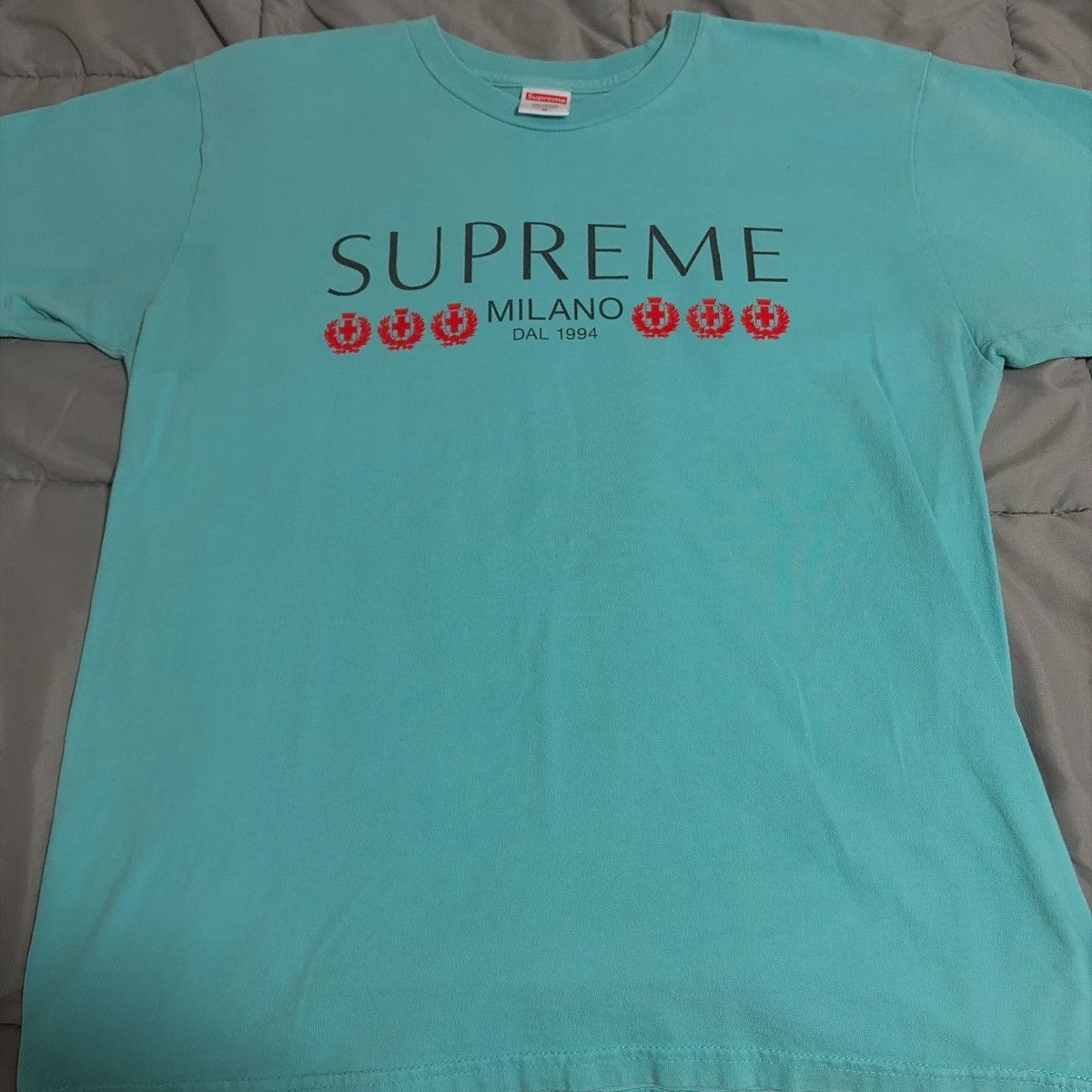 Supreme Supreme Milano Light Teal T-shirt Size US M / EU 48-50 / 2 - 2 Thumbnail