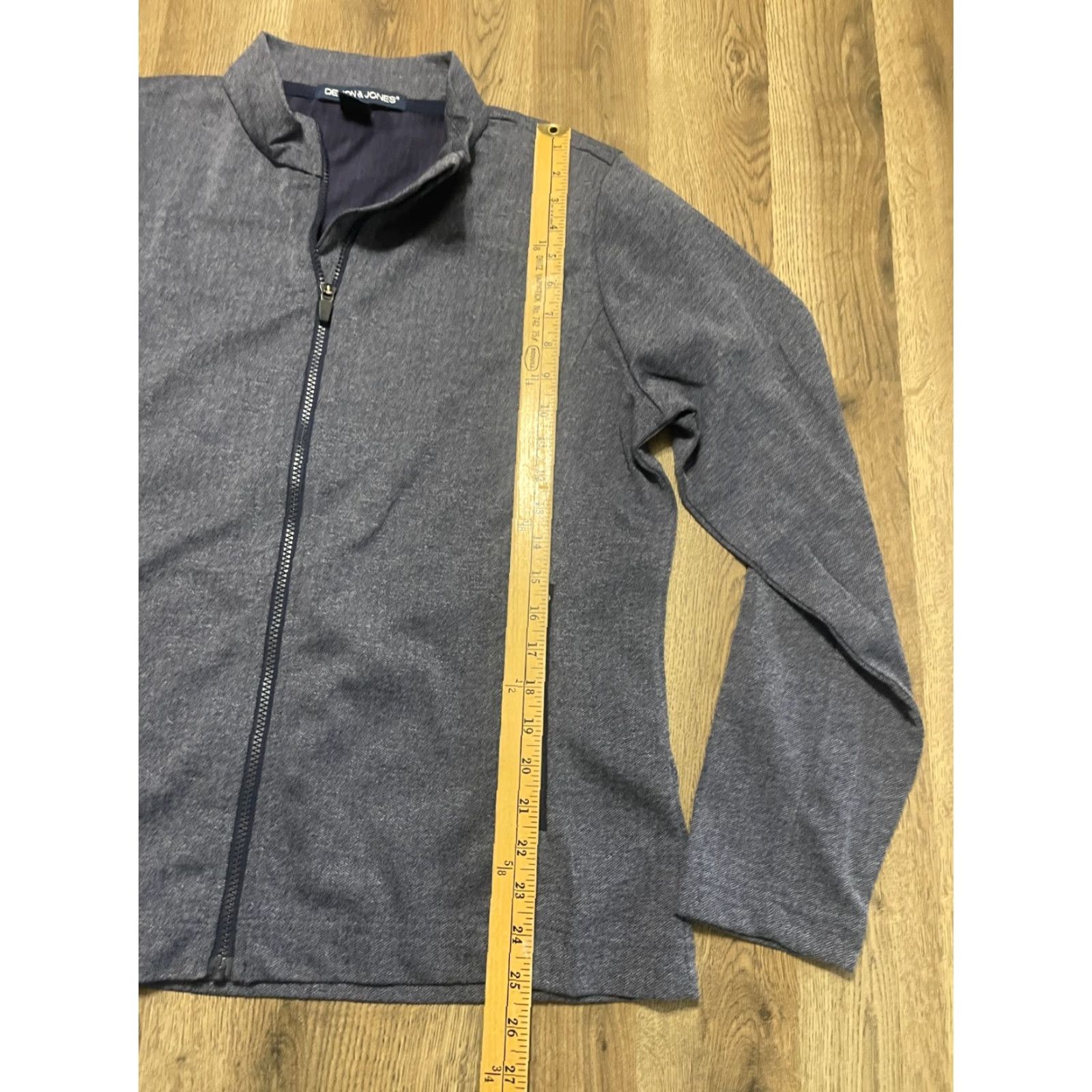 Vintage Devon & Jones Shirt XL Blue Long Sleeve Full Zip Pockets Men's Sweatshirt Regular Casual Size US XL / EU 56 / 4 - 7 Thumbnail