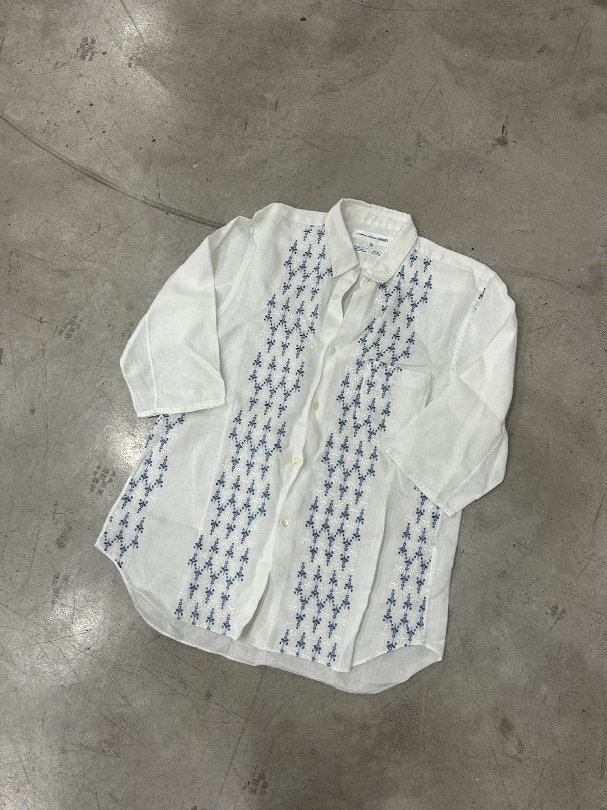 Comme des Garcons Short-sleeved shirt Comme des Garçons Shirt [Embroidered - Preloved - Unisex] Size US L / EU 52-54 / 3 - 2 Thumbnail