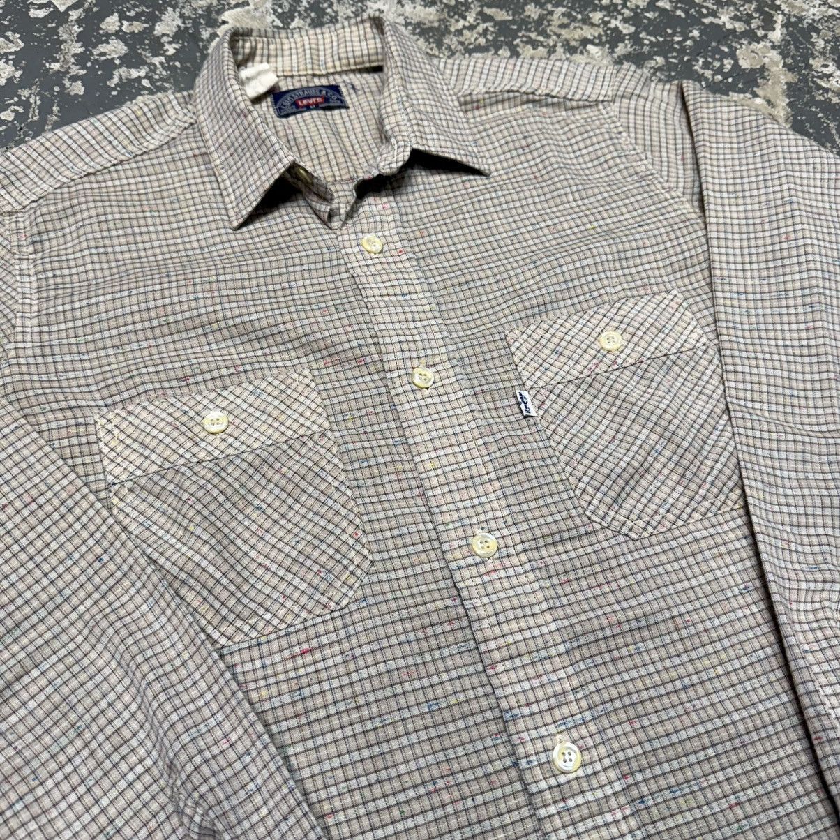 Levi's Vintage Levi’s White Tab Brown/Tan Stripe Plaid Button Up Size US M / EU 48-50 / 2 - 5 Thumbnail