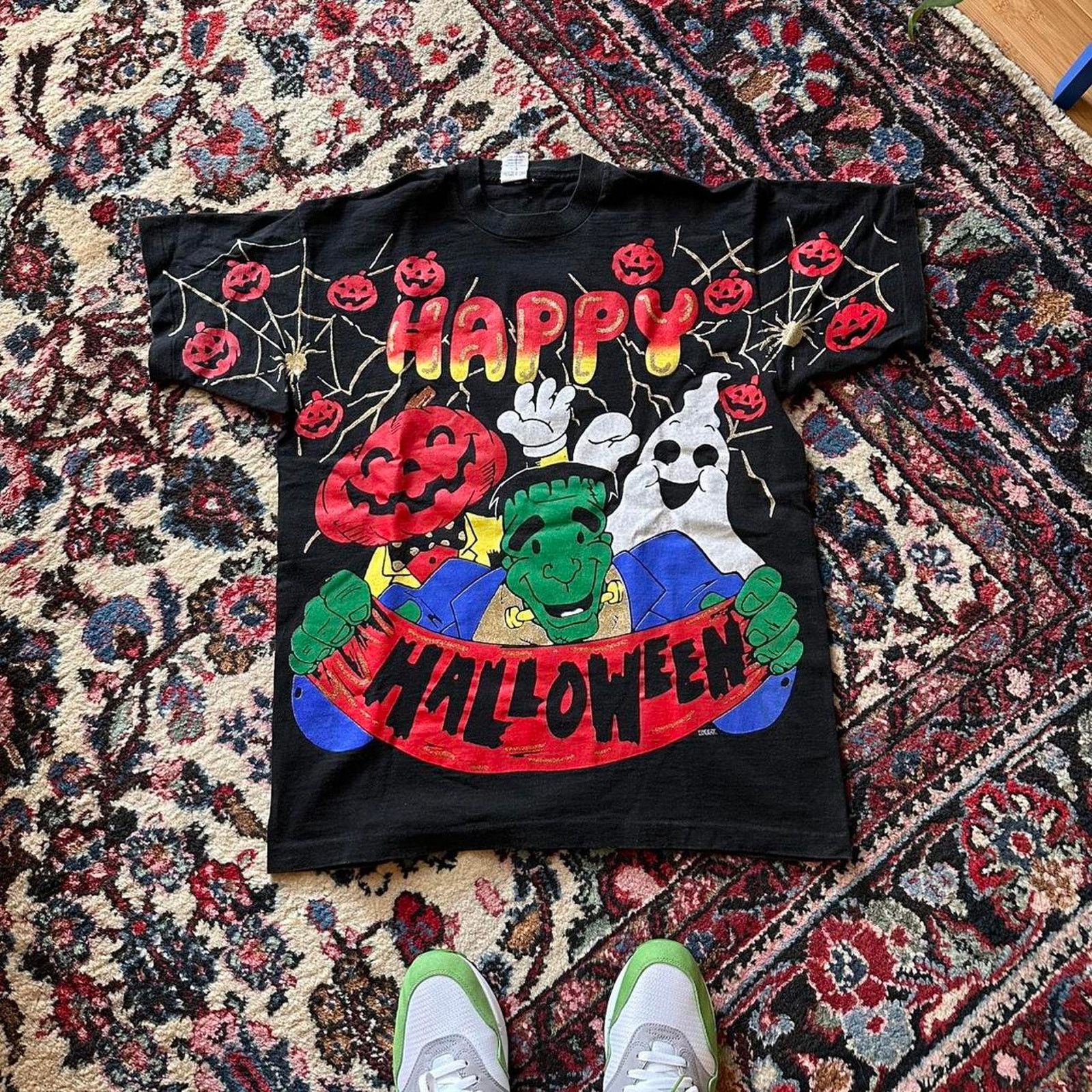 Vintage Vintage 1996 Halloween All Over Print Shirt Size US L / EU 52-54 / 3 - 1 Thumbnail