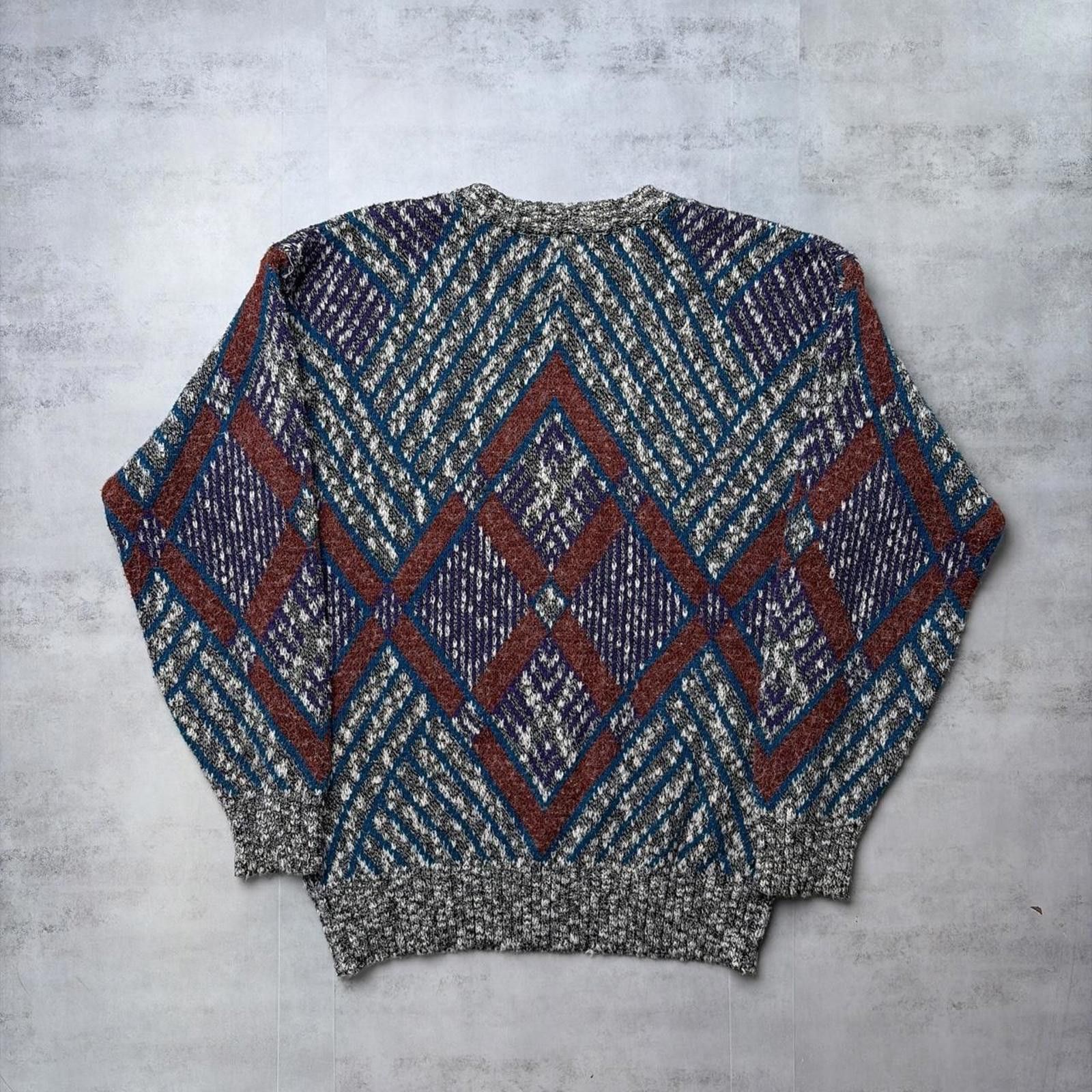 Coogi Vintage 90’s JT Beckett Geometric Knit Coogi Style Sweater Size US M / EU 48-50 / 2 - 7 Thumbnail