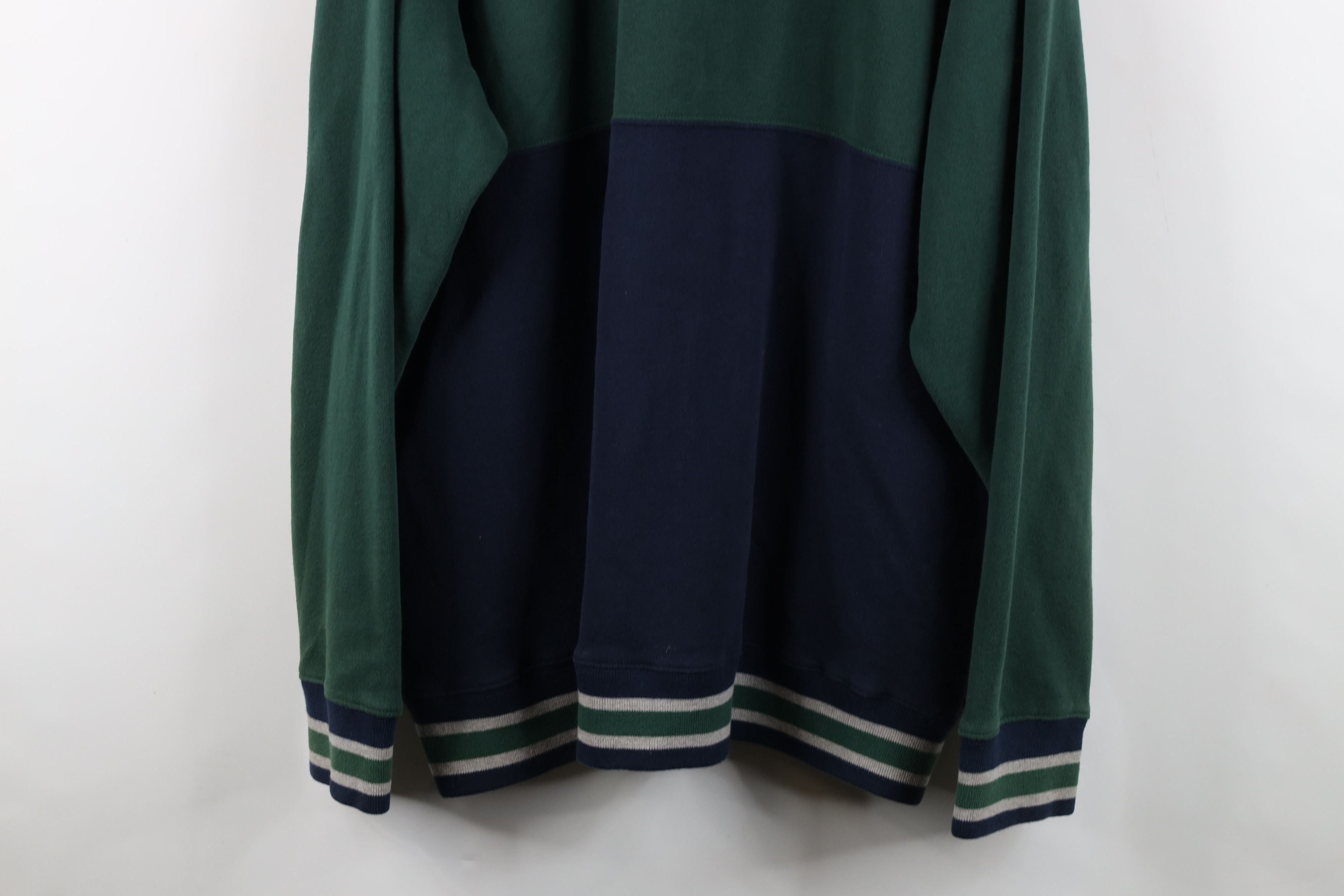 Vintage Vintage 90s Streetwear Block Heavyweight Half Zip Sweatshirt Size US XL / EU 56 / 4 - 13 Thumbnail
