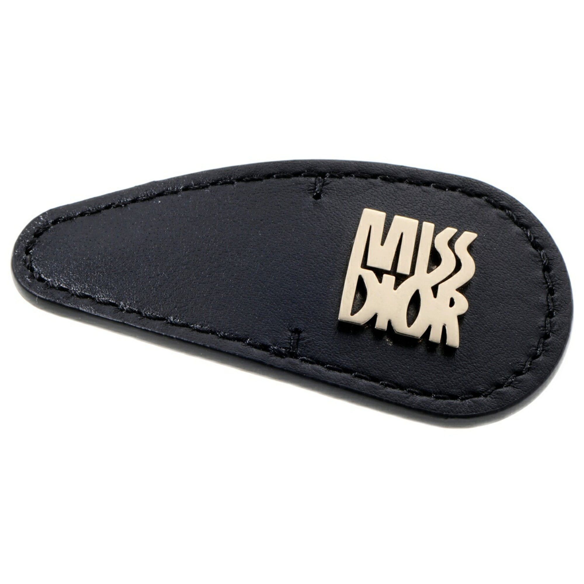 Dior Christian Dior Dior Miss Hair Clip Barrette Hairpin Leather Metal Black S-159911 Size ONE SIZE - 1 Thumbnail