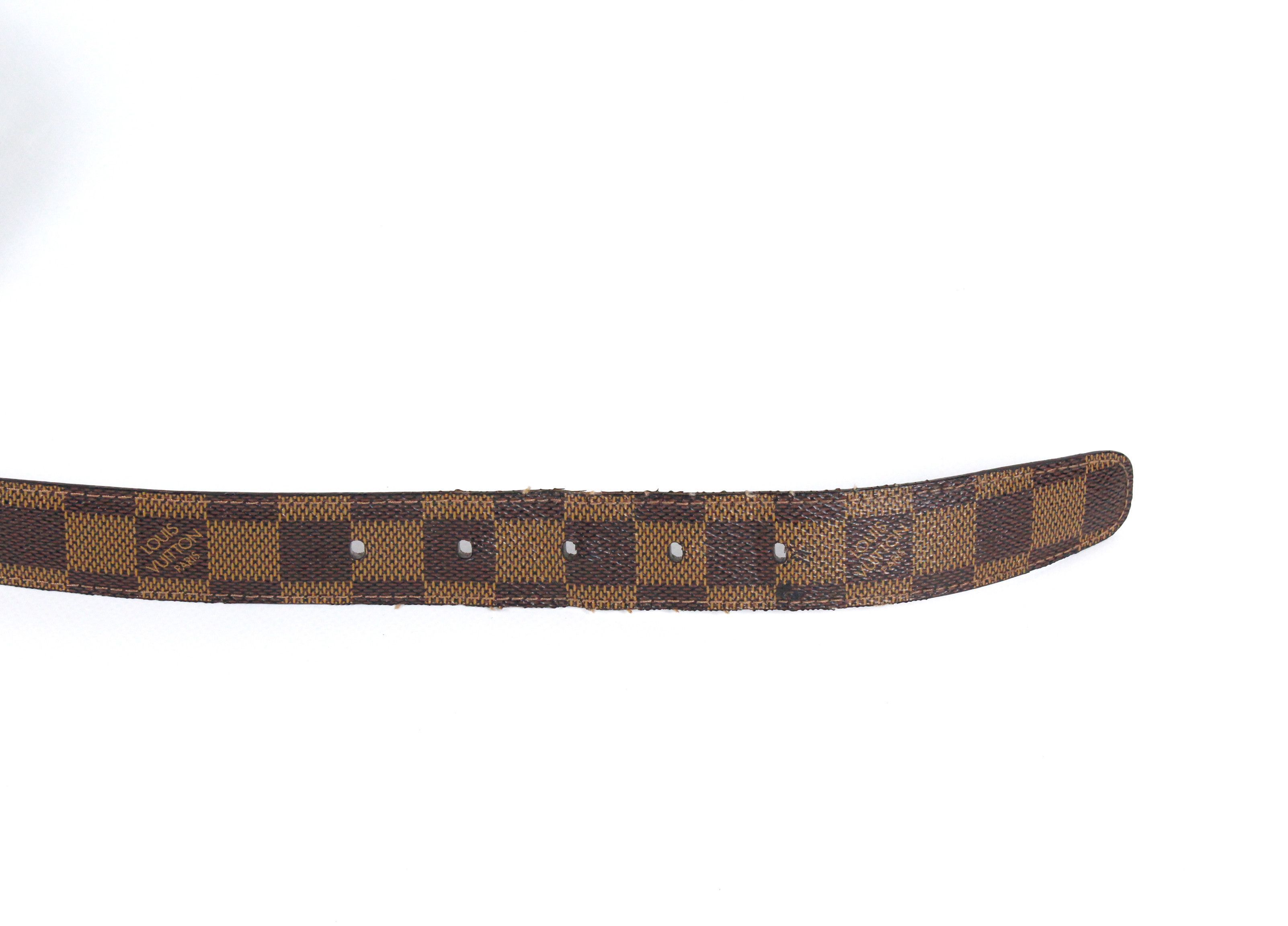 Louis Vuitton Louis Vuitton Damier Ebene Logo Monogram Leather Belt Size ONE SIZE - 6 Thumbnail