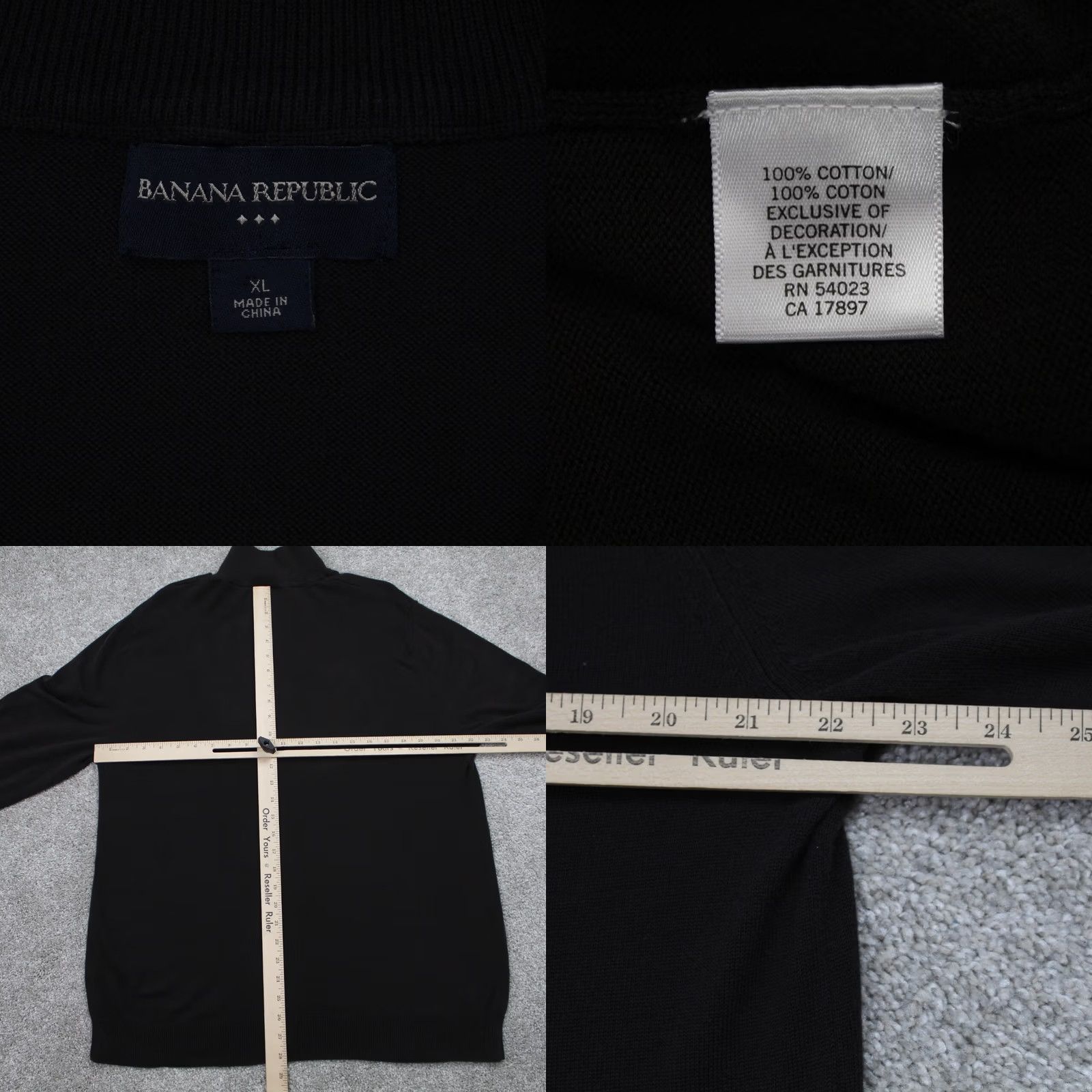 Banana Republic Banana Republic Sweatshirt Mens XL Brown 1/4 Zip 100% Cotton L/S Pullover Size US XL / EU 56 / 4 - 8 Thumbnail
