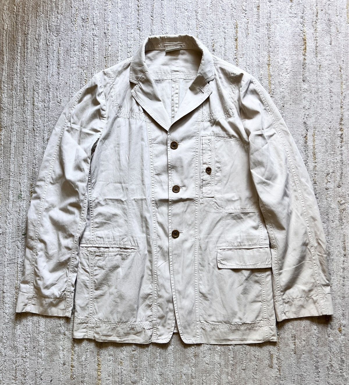Dries Van Noten Dries Van Noten Beige 3 Button Light Jacket Size US M / EU 48-50 / 2 - 1 Thumbnail