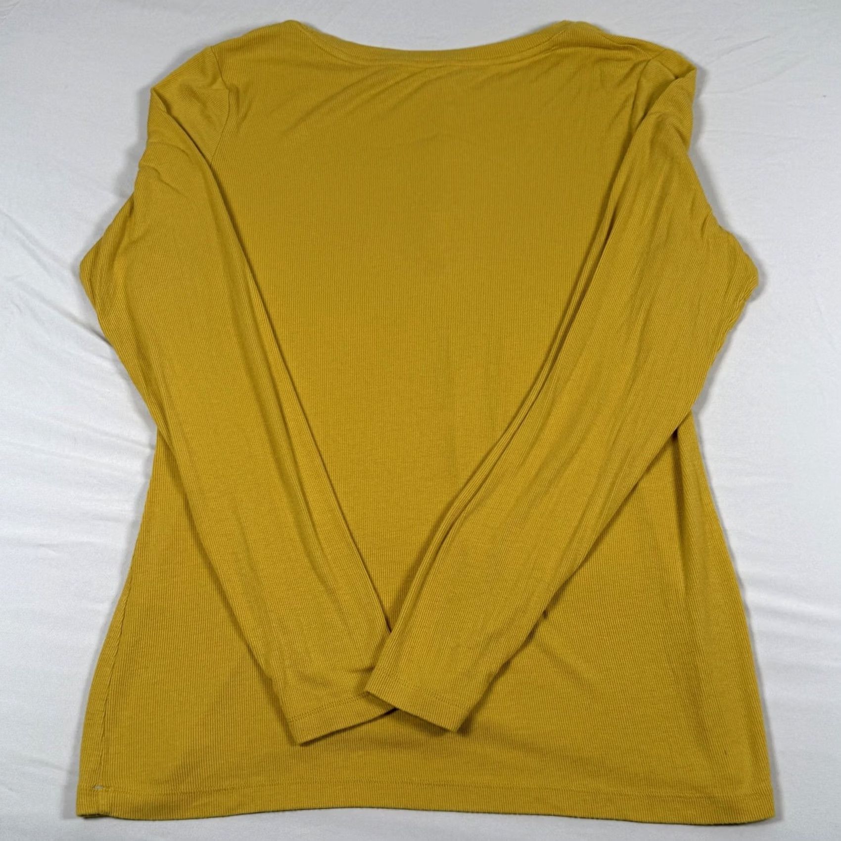 Vintage VINTAGE Sundance Shirt L Womens Large Butter Yellow Ribbed Henley LS Modal Stretch Earthy Top Size L / US 10 / IT 46 - 4 Thumbnail