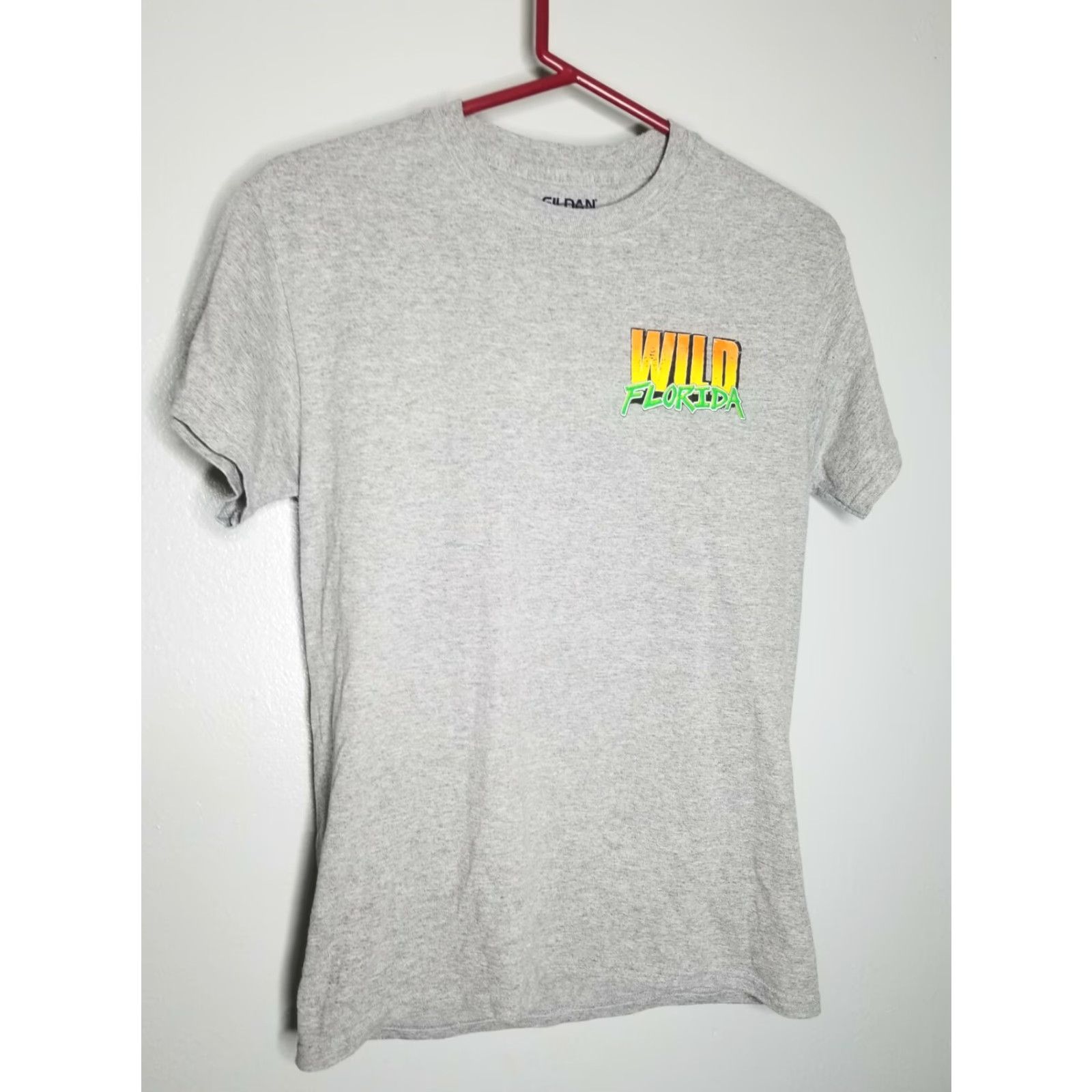 Gildan Mens S Florida Wild Souvenir Sloth Double Sided T Shirt Size US S / EU 44-46 / 1 - 2 Thumbnail