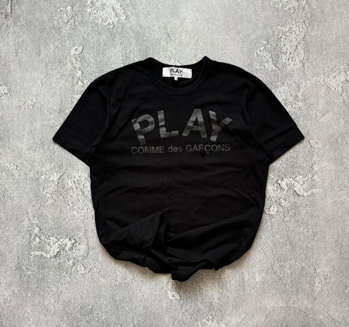 Comme Des Garcons Play Play Logo T Shirt Black | Grailed