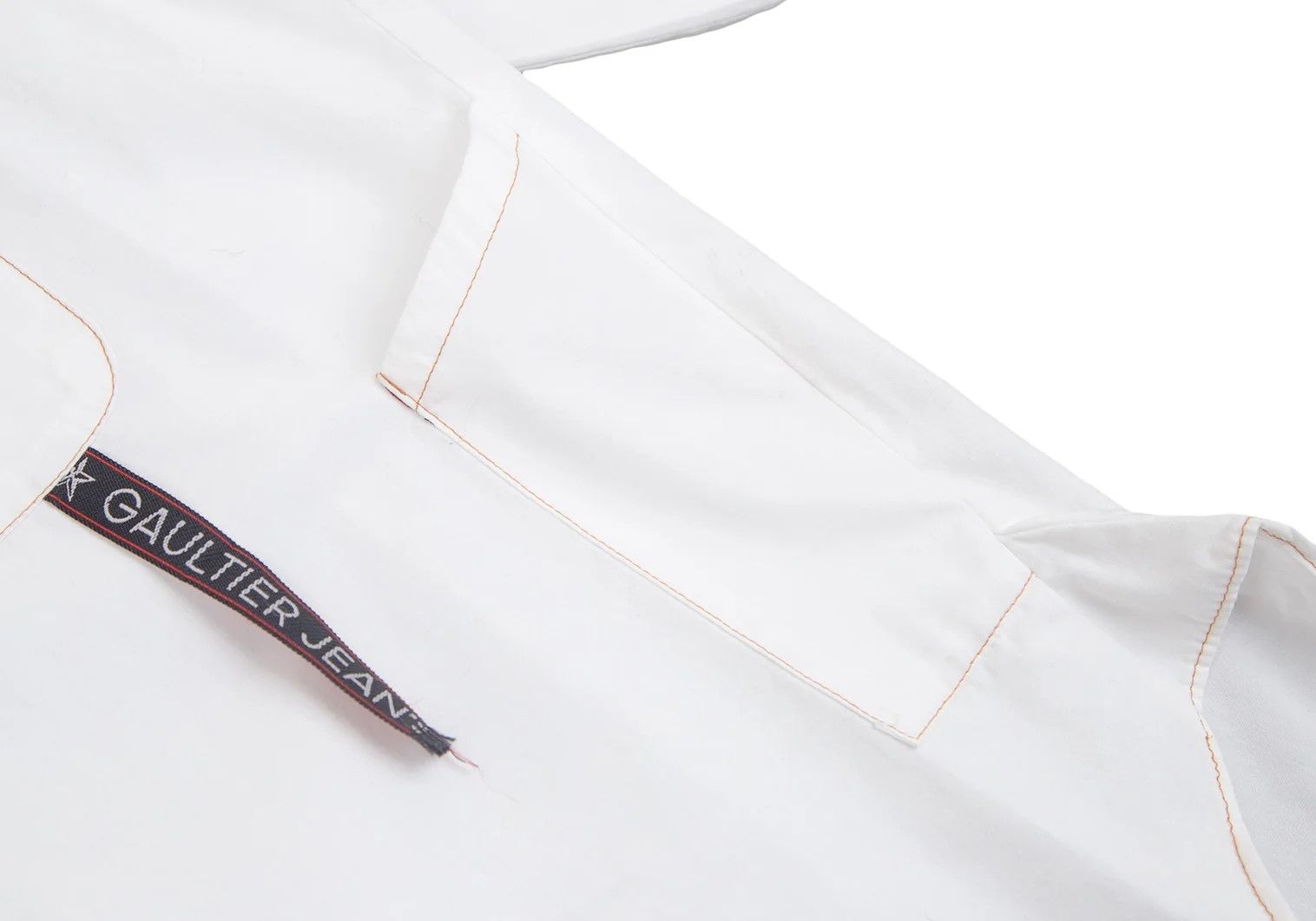 Jean Paul Gaultier Velcro Pocket Design Shirt in White Size 40 Size US XXS / EU 40 - 11 Thumbnail